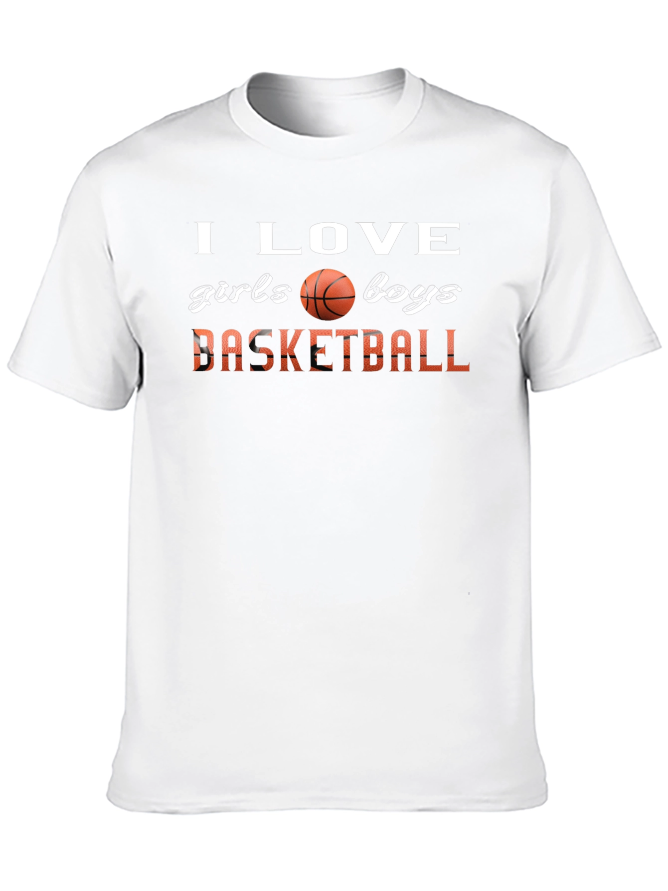Black I Love Girls Boys Basketball Graphic T-Shirt view 10