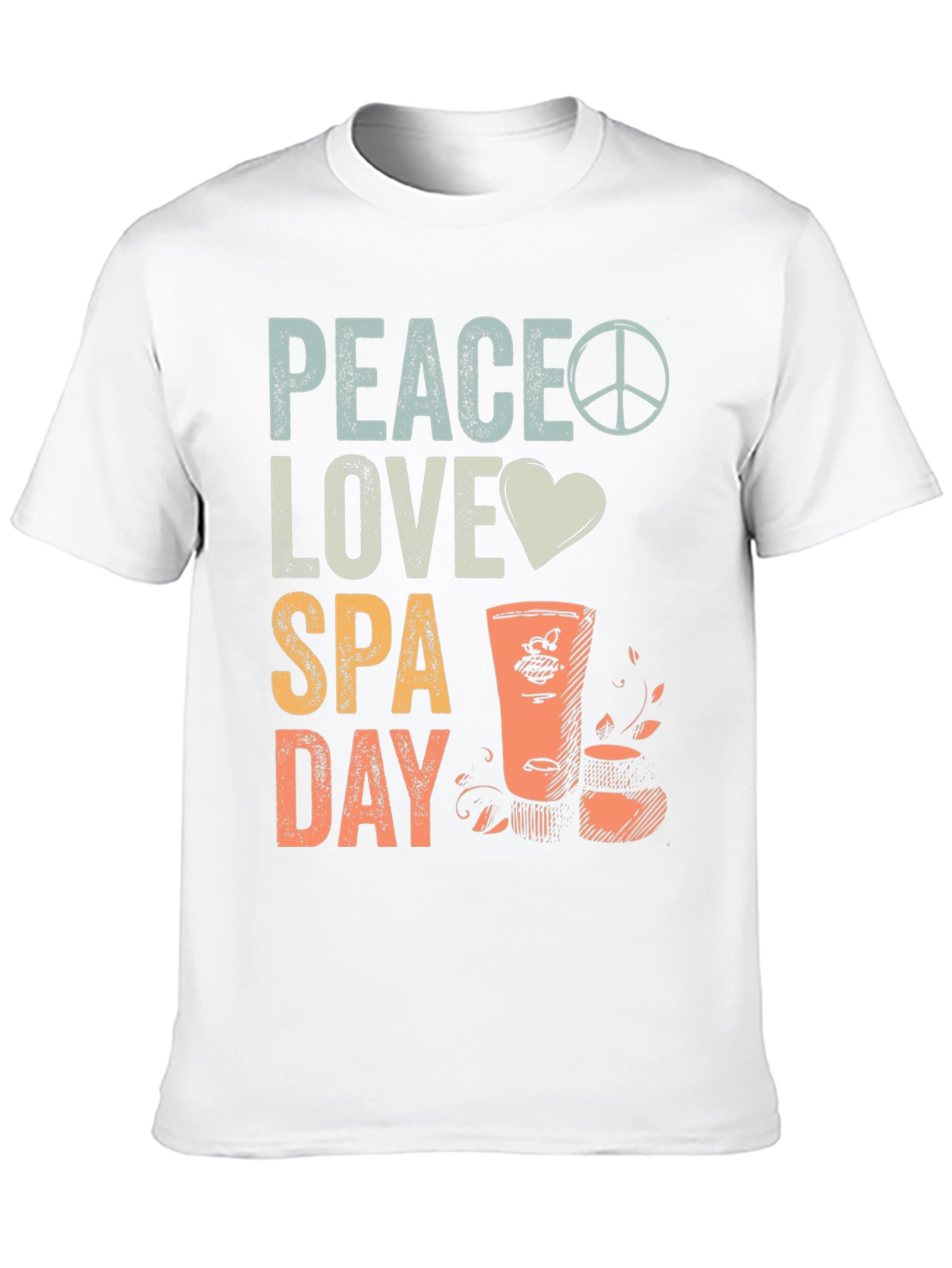 Black Peace Love Spa Day Graphic Tee view 10