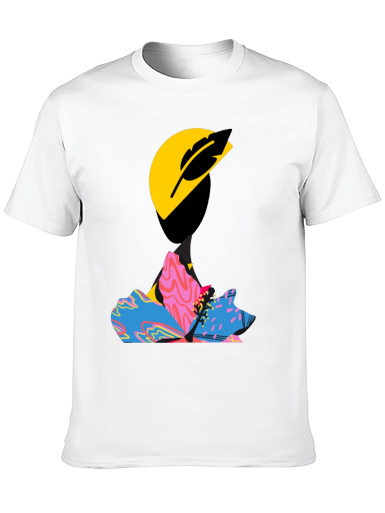 Black Abstract Graphic Print Black T-Shirt view 10