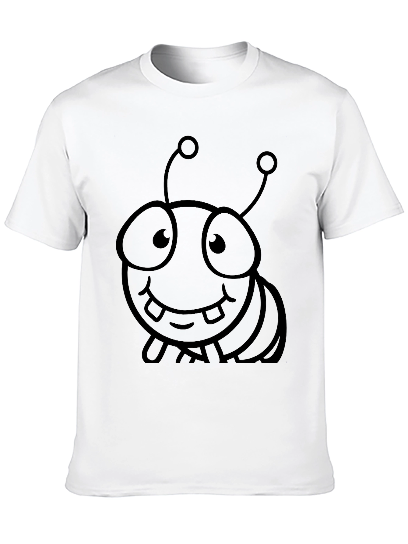 Black Cute Cartoon Bug Graphic T-Shirt view 10