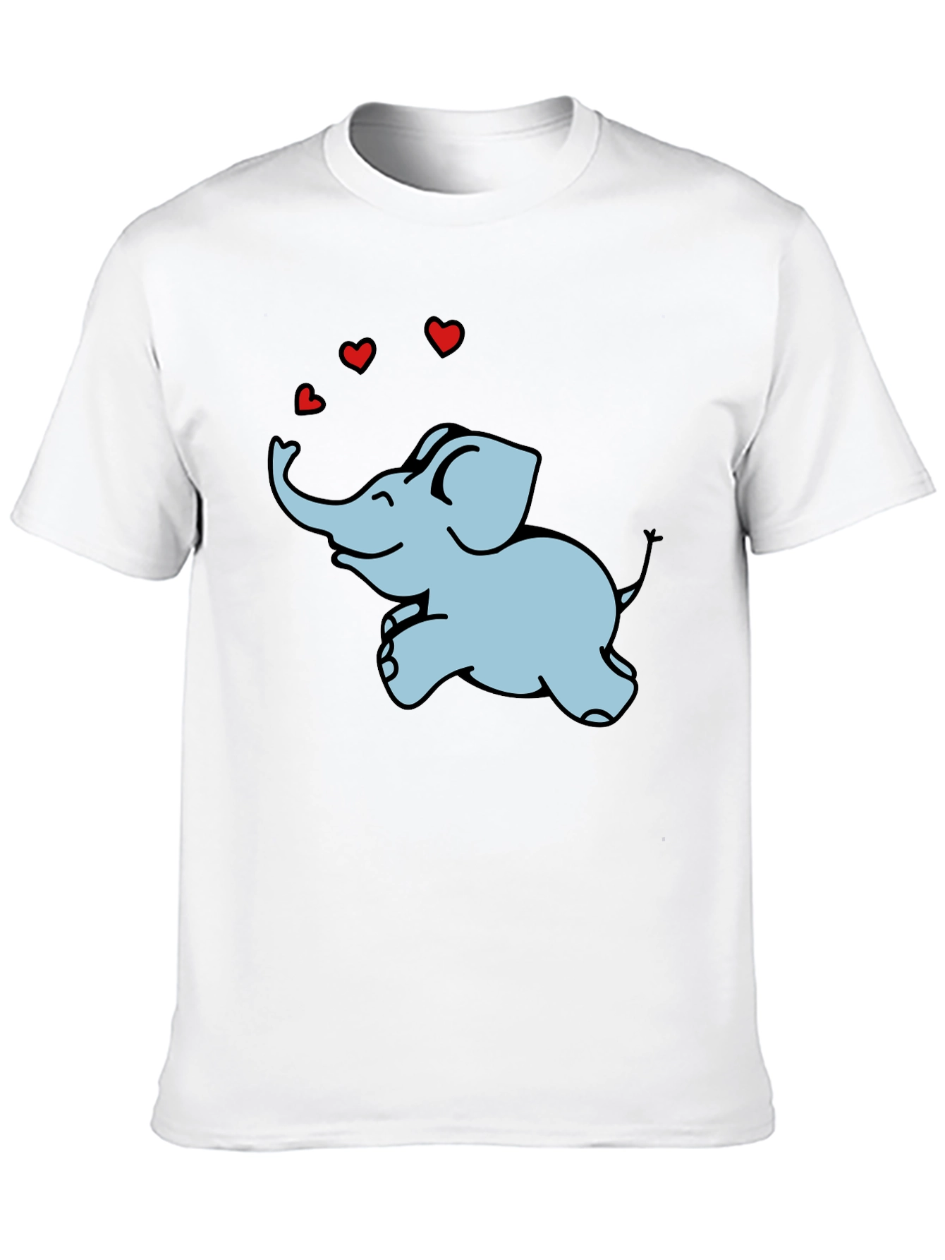 Black Elephant Love Graphic Tee - Unisex Comfort Fit view 10