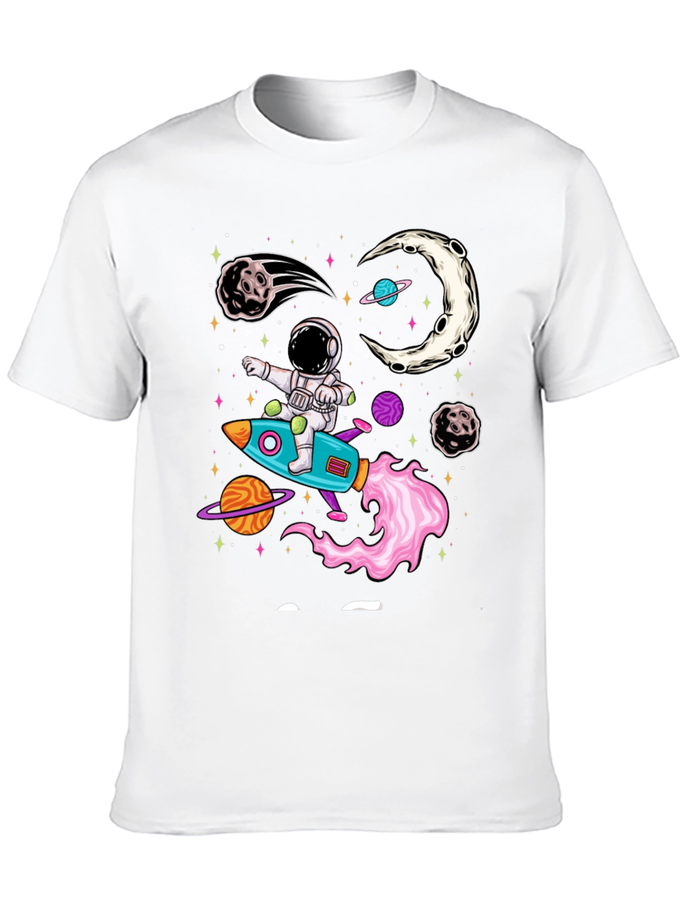 Black Astronaut Rocket Ride T-Shirt view 10