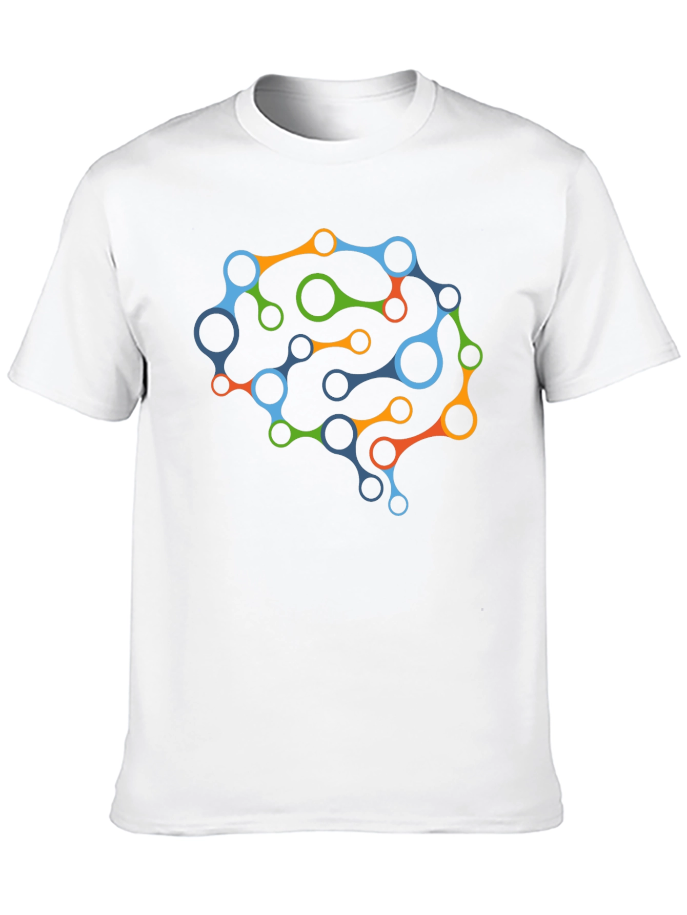 Black Brain Circuit Graphic Tee - Black Crew Neck T-Shirt view 10