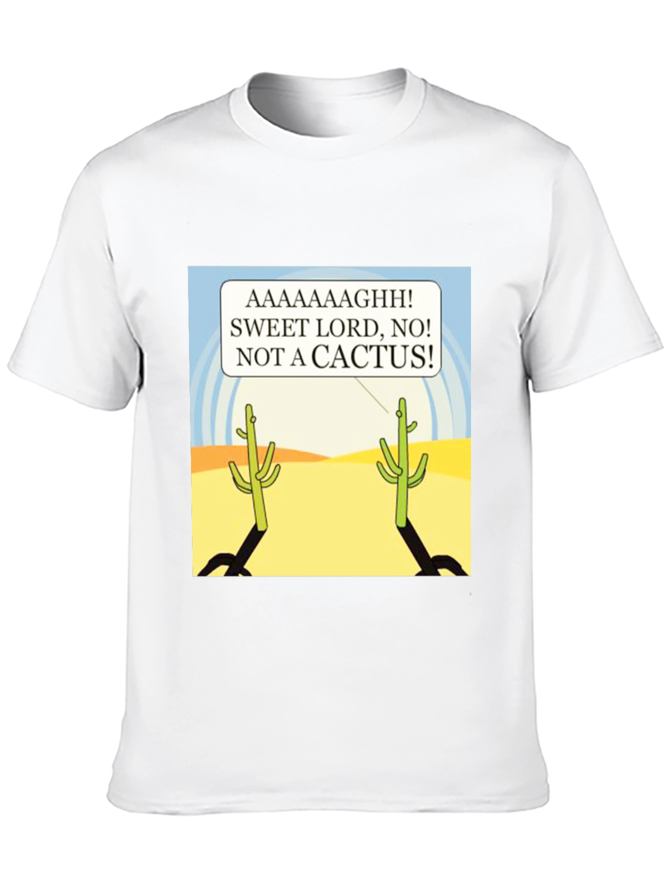 Black Funny Cactus T-Shirt - AAAAAAGHH! view 10