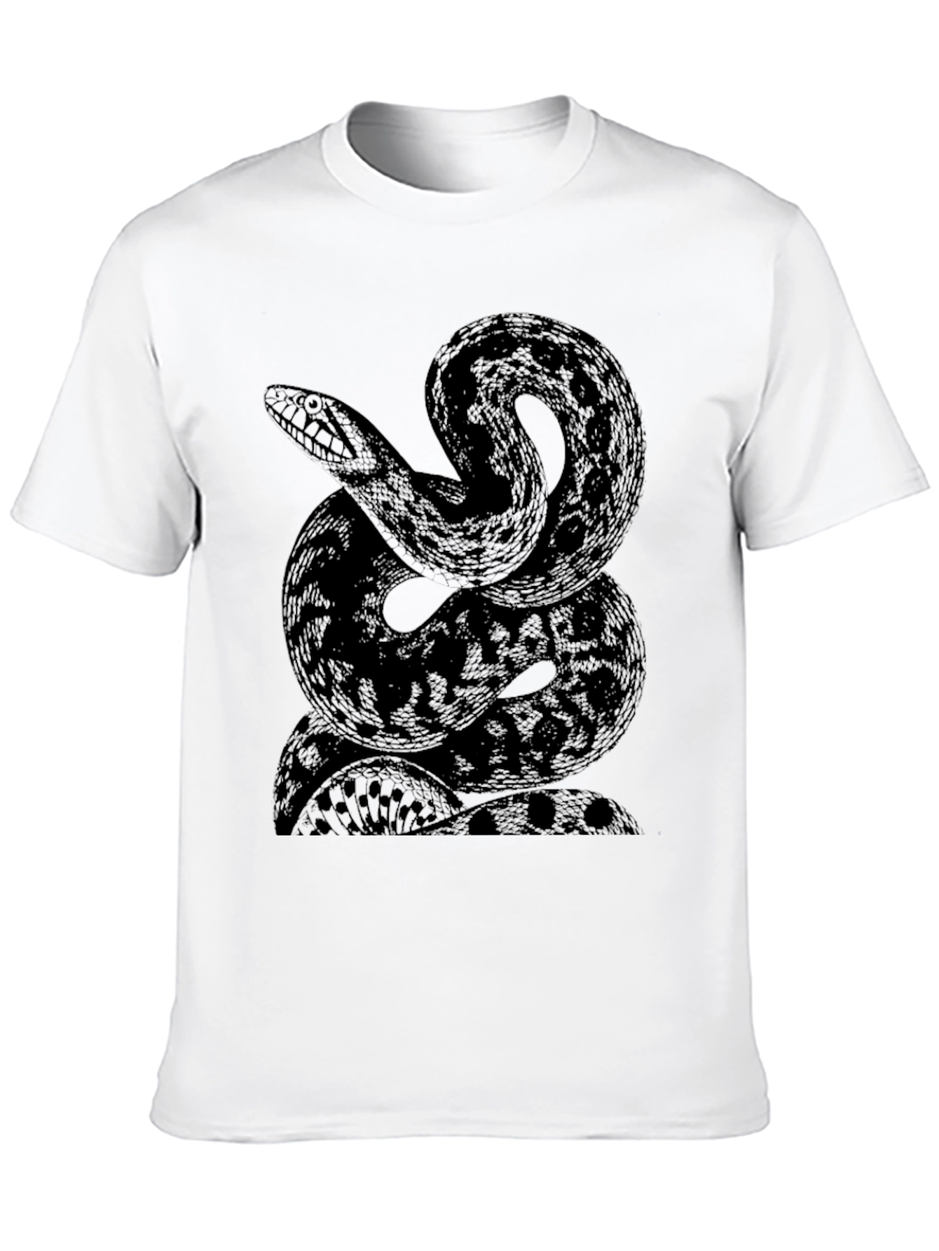 Black Snake Graphic Print Black T-Shirt view 10
