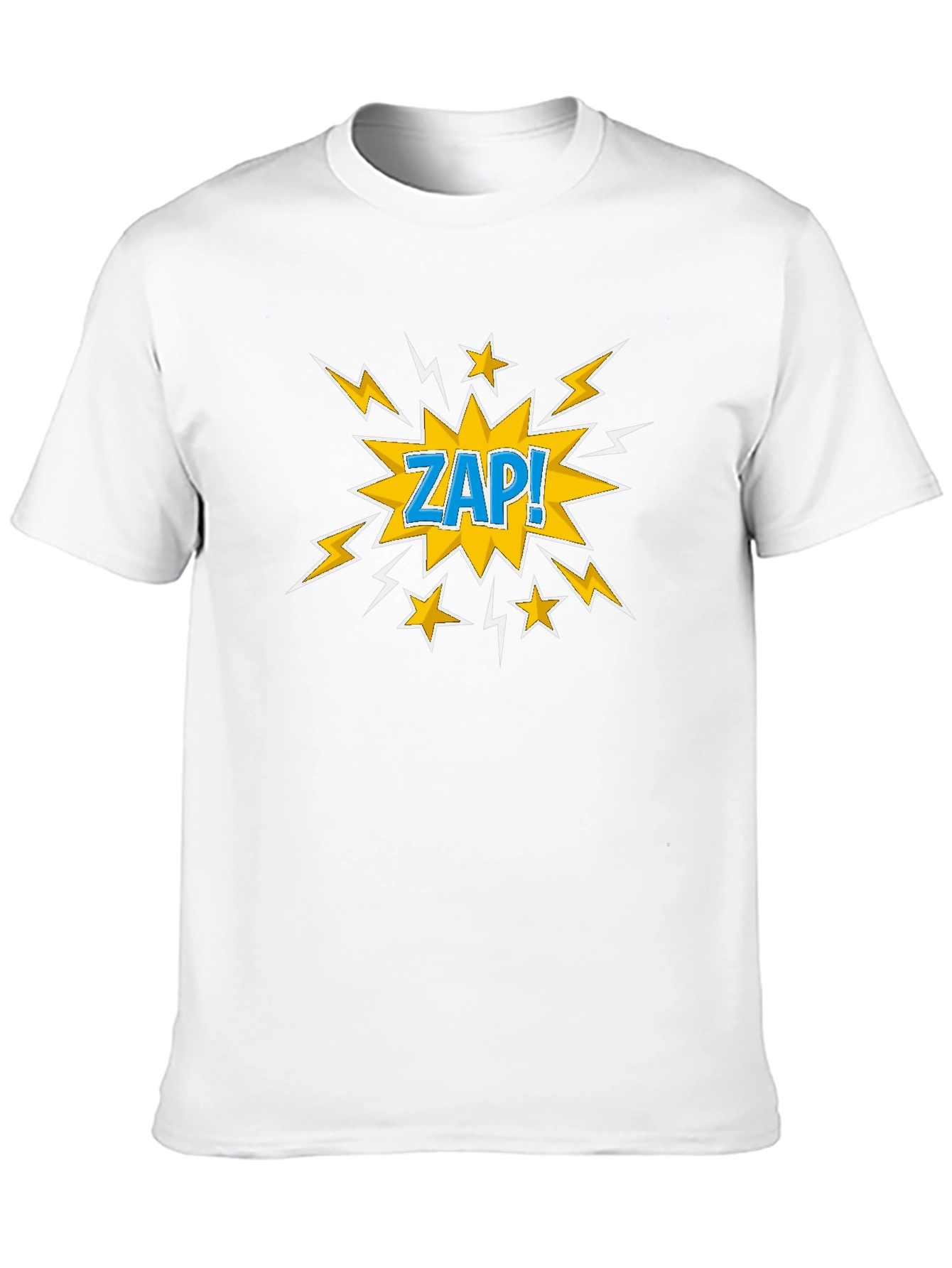 Black Zap! Graphic Print T-Shirt - Black Cotton Tee view 10