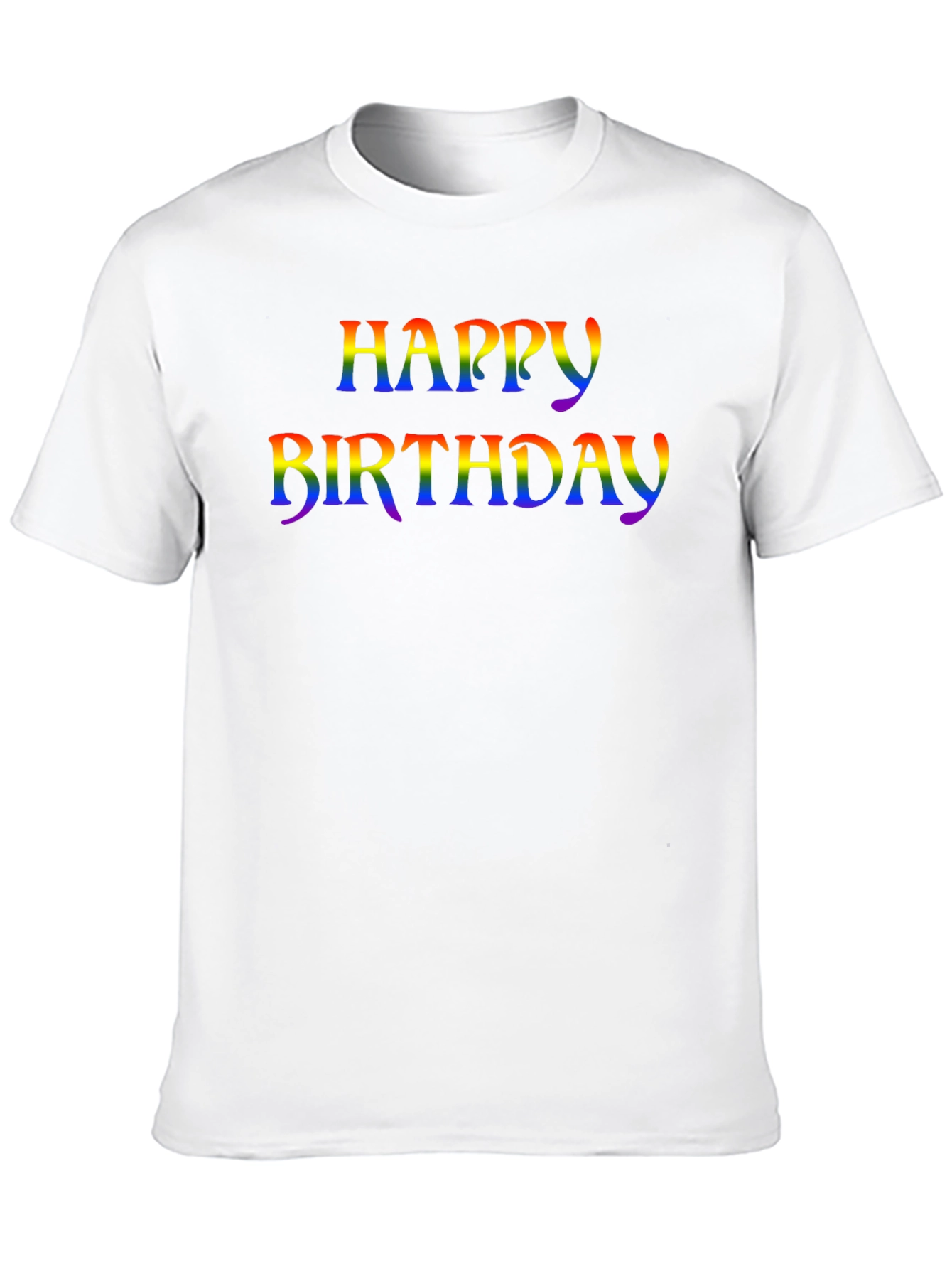 Black Happy Birthday Rainbow Graphic Tee - Black view 10