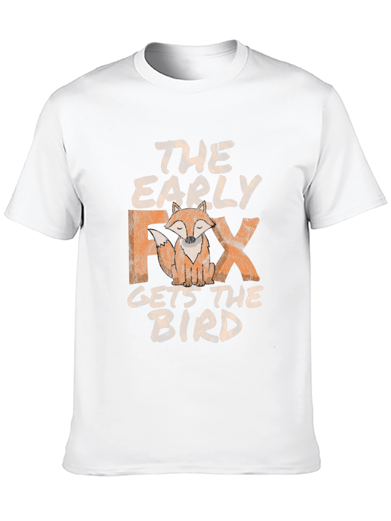 Black Early Fox Gets the Bird Graphic Tee view 10