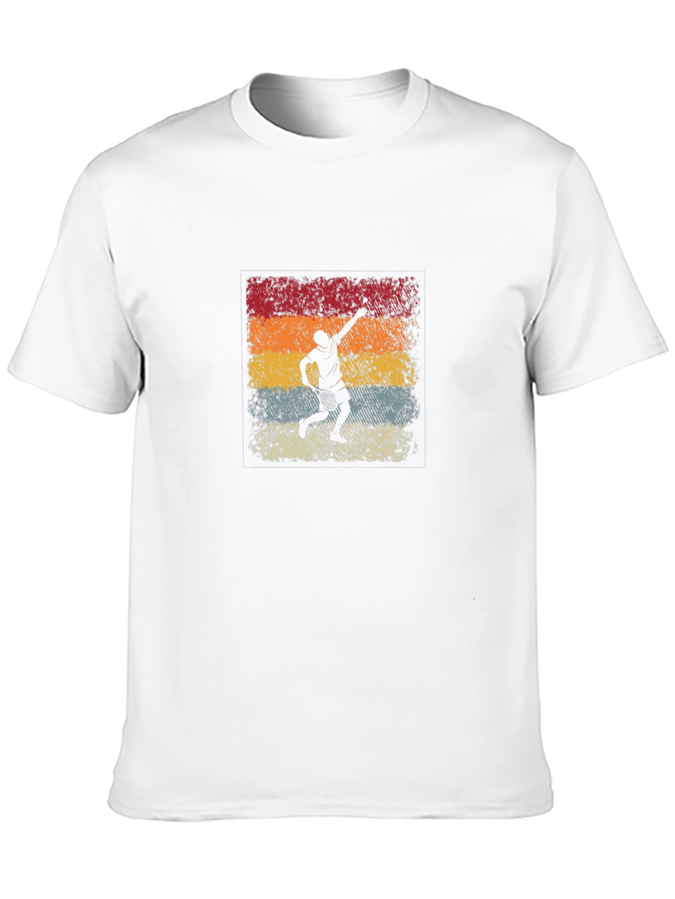 Black Vintage Tennis Player Graphic T-Shirt - Black view 10