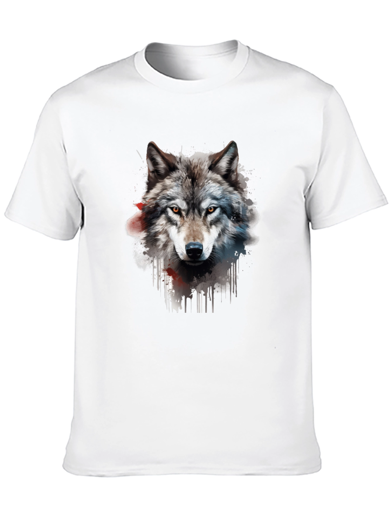 Black Wolf Graphic T-Shirt - Men's Black Tee view 10