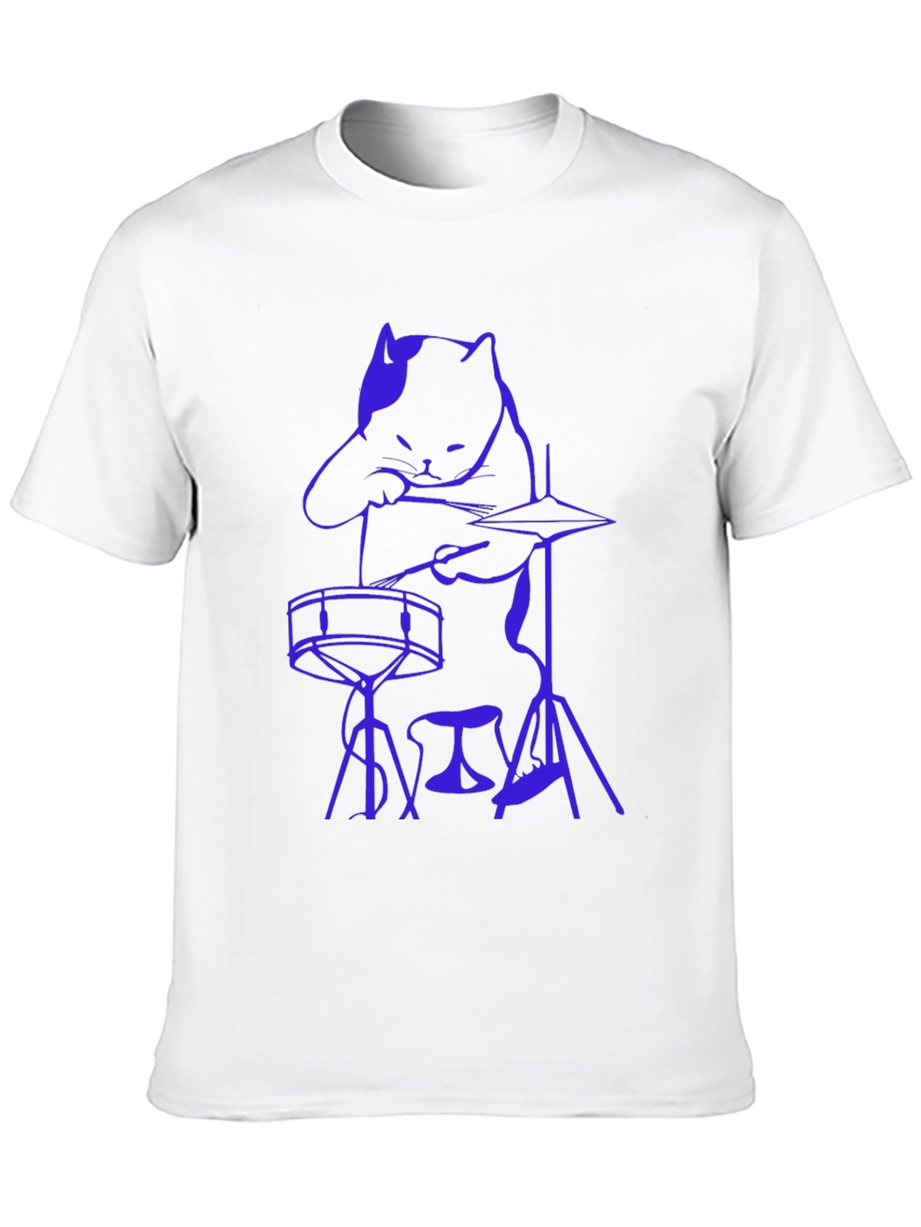 Black Drummer Cat Graphic Tee - Black view 10