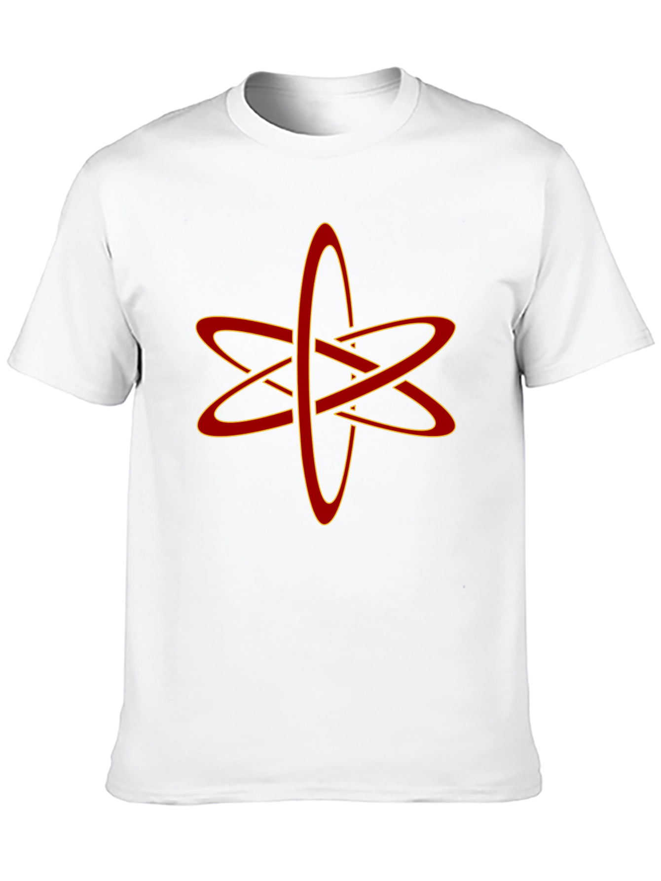 Black Atomic Symbol Graphic Tee - Black Cotton Blend T-Shirt view 10