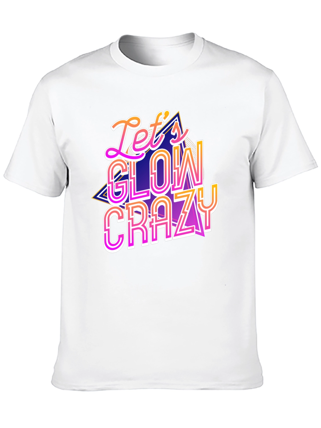 Black Let's Glow Crazy Graphic Tee - Party Shirt view 10