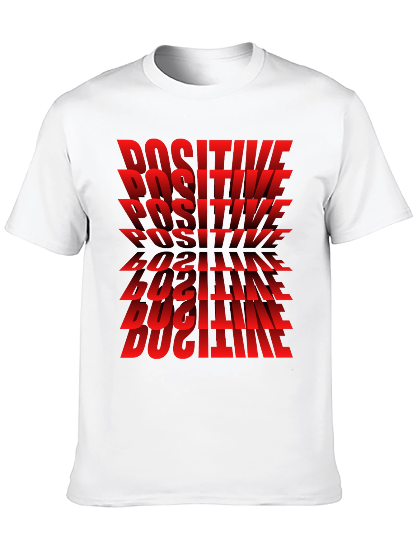 Black Positive Graphic T-Shirt - Bold Red Text Design view 10