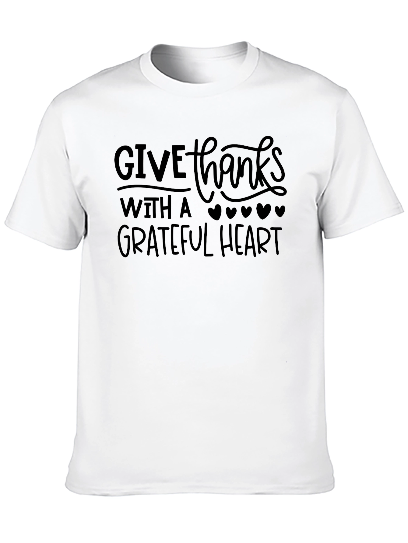 Black Grateful Heart Thanksgiving T-Shirt view 10