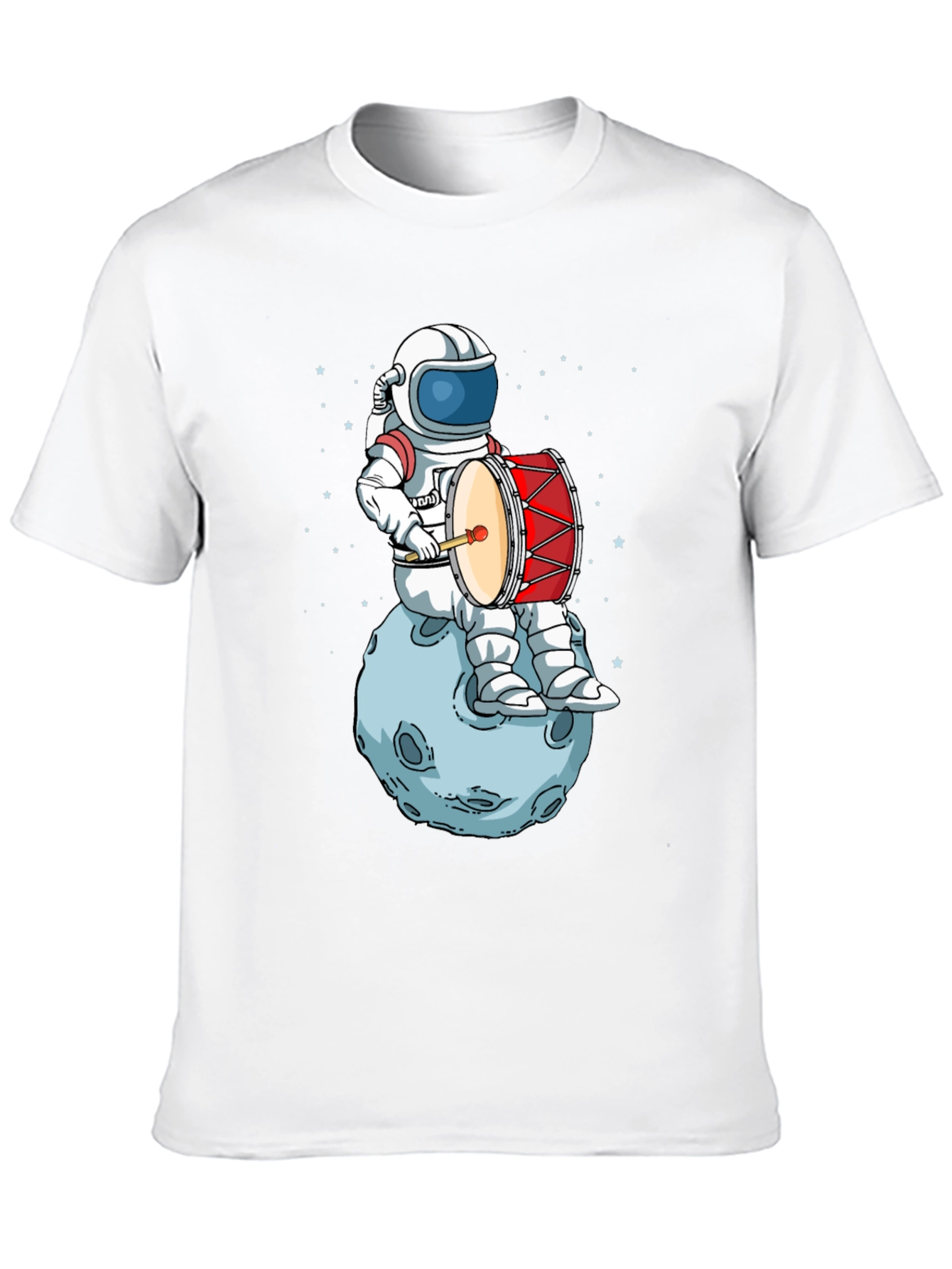 Black Astronaut Drummer T-Shirt - Space Music Tee view 10