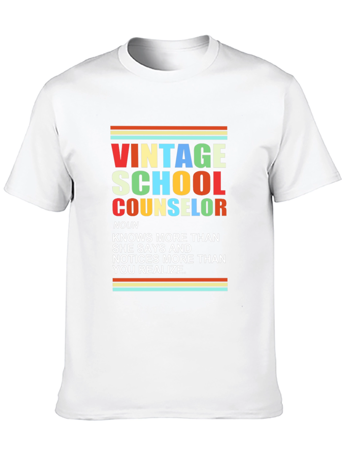 Black Vintage School Counselor T-Shirt view 10