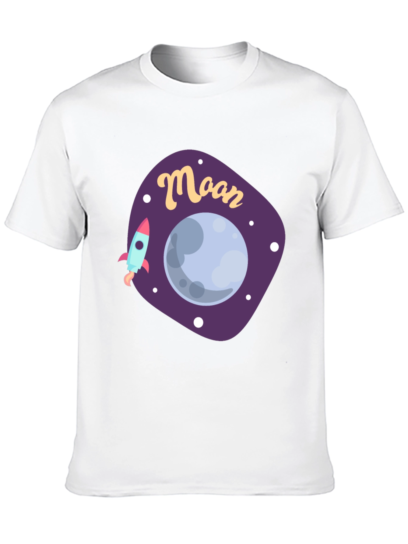 Black Moon Graphic T-Shirt - Space Rocket Design view 10