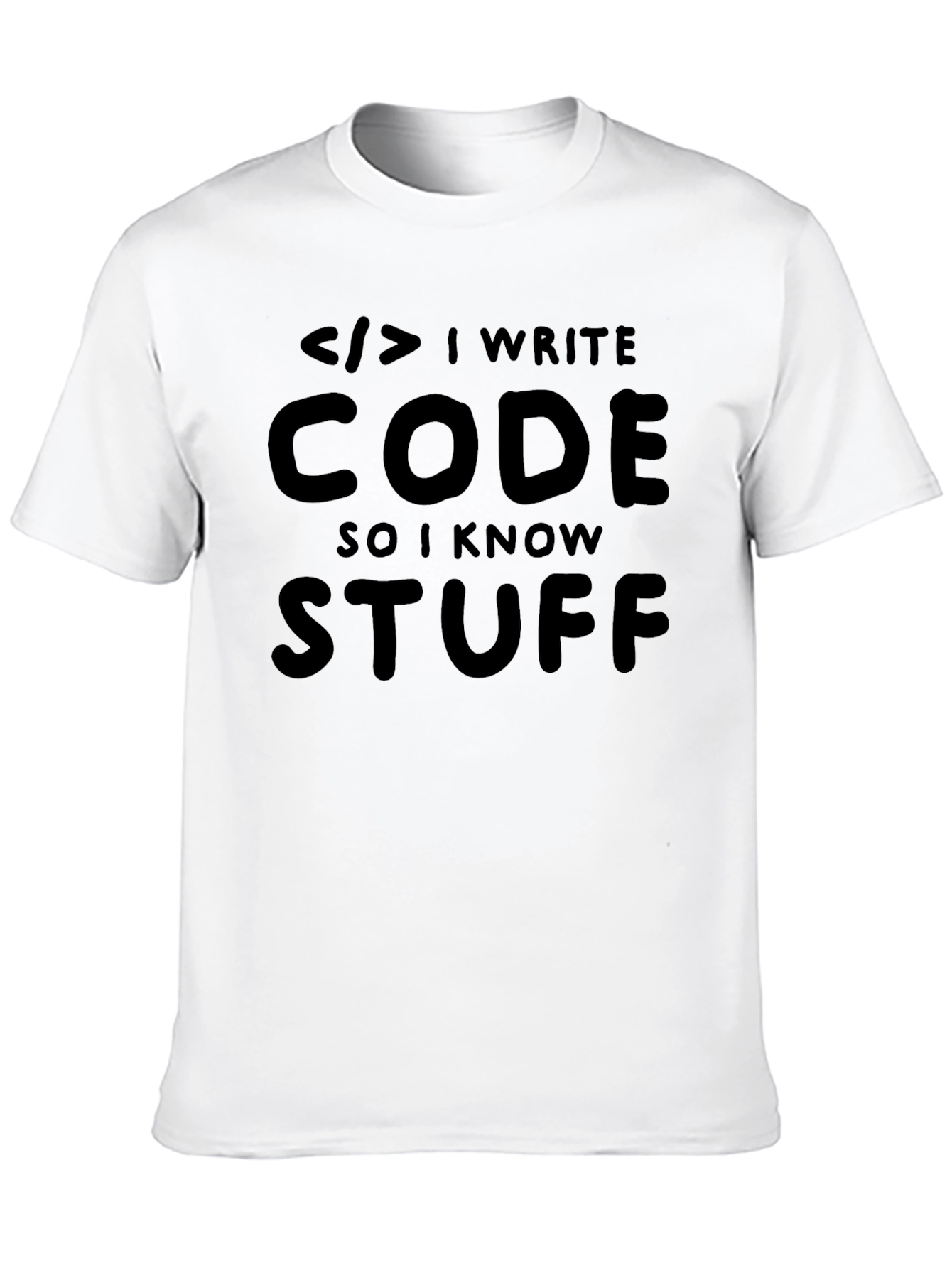 Black I Write Code So I Know Stuff Black T-Shirt view 10