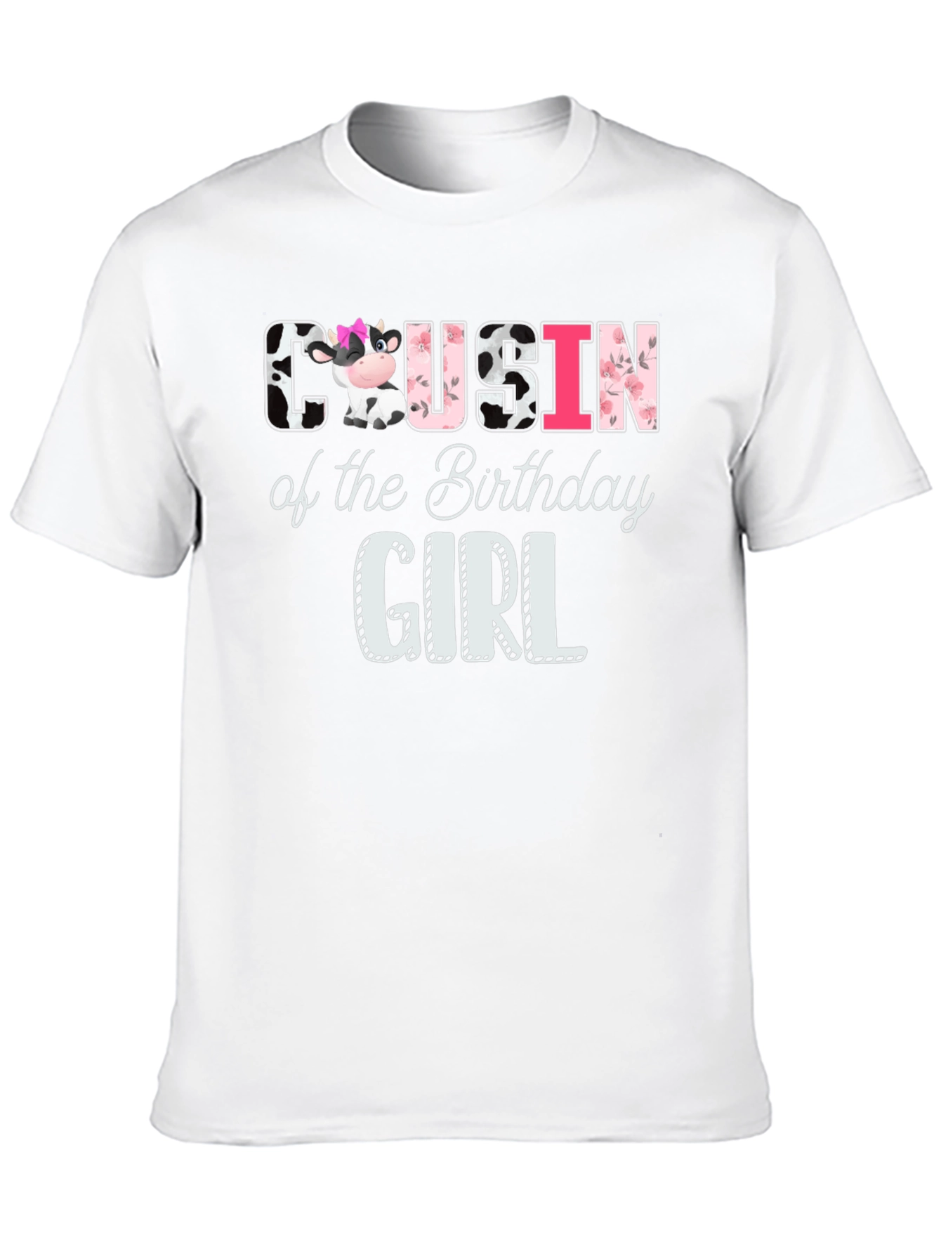 Black Cousin of the Birthday Girl T-Shirt - Cute Farm Animal Tee view 10