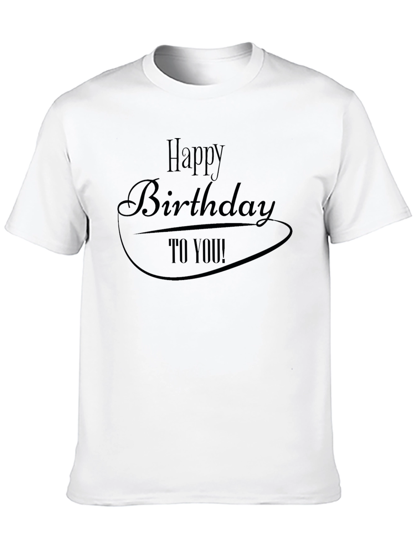 Black Happy Birthday T-Shirt - Black view 10