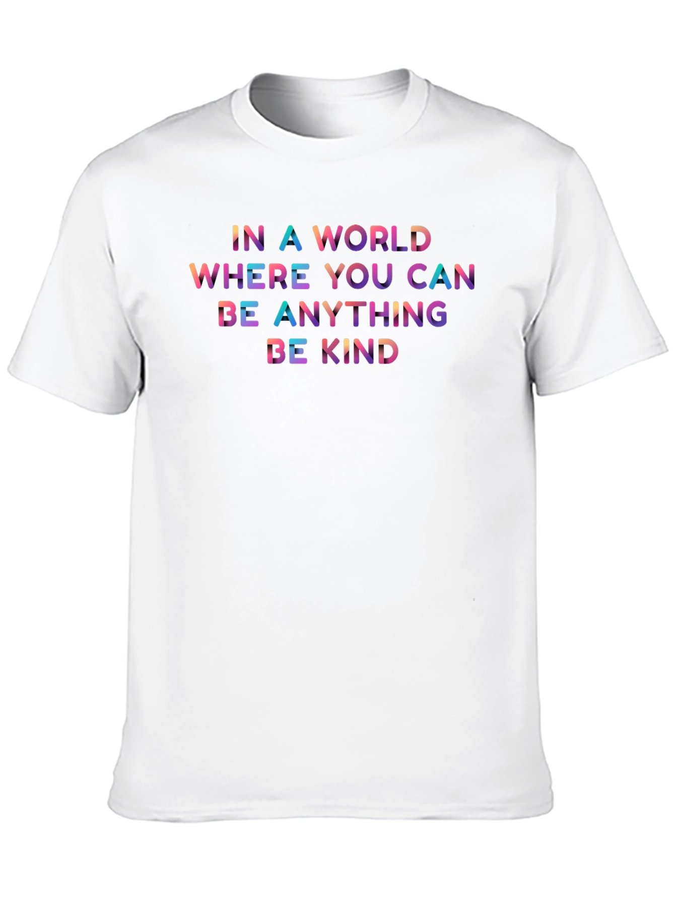 Black Be Kind T-Shirt: Colorful Inspirational Graphic Tee view 10