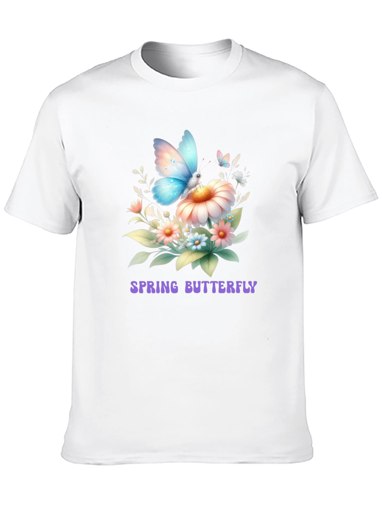 Black Spring Butterfly Graphic T-Shirt view 10