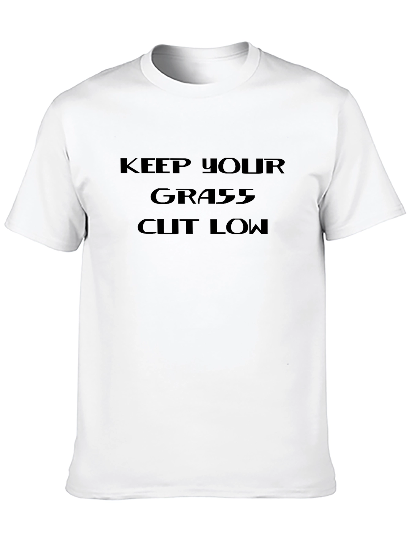 Black Keep Your Grass Cut Low Graphic Tee view 10