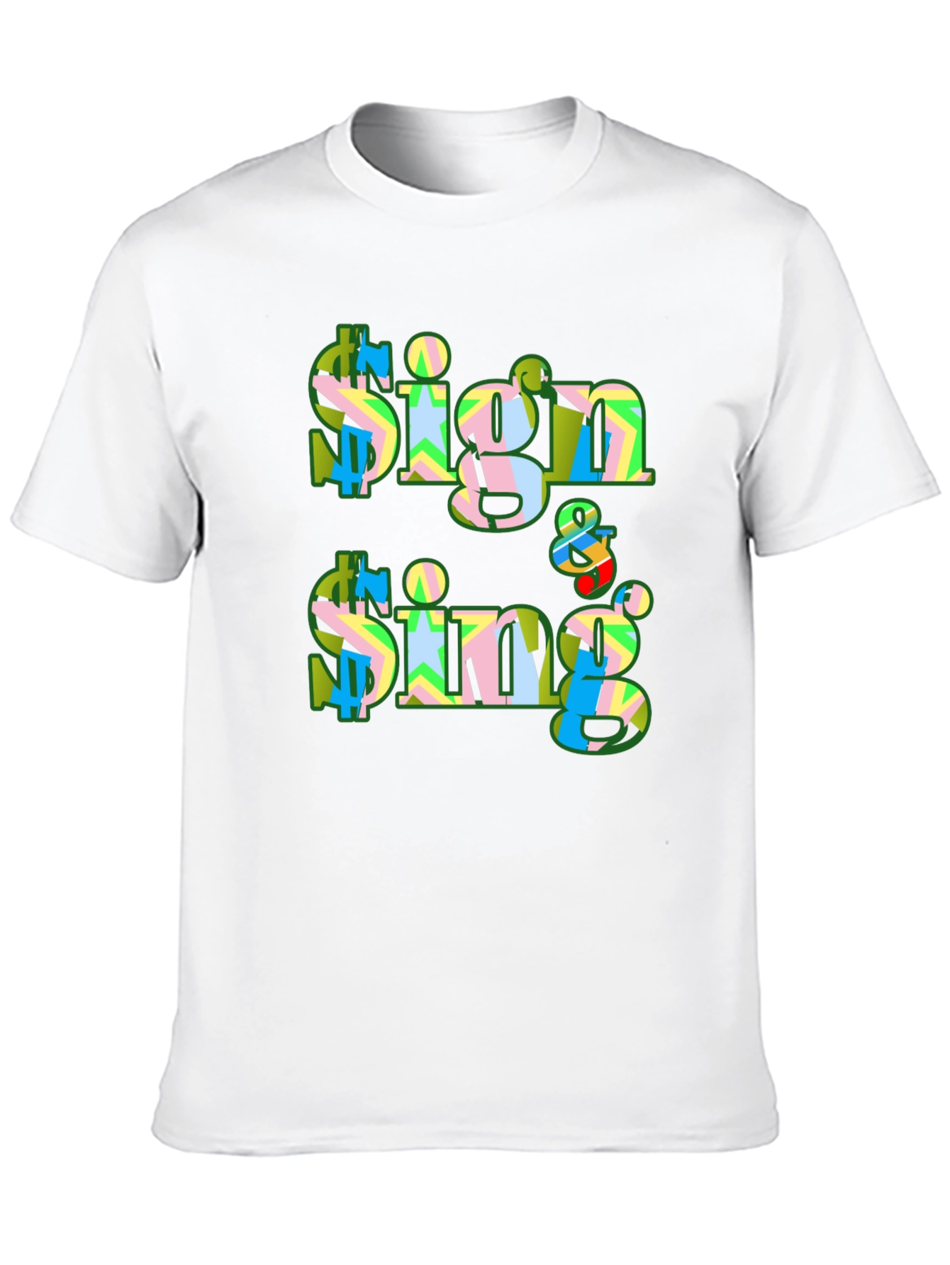 Black Sign & Sing Graphic T-Shirt - Bold Print view 10