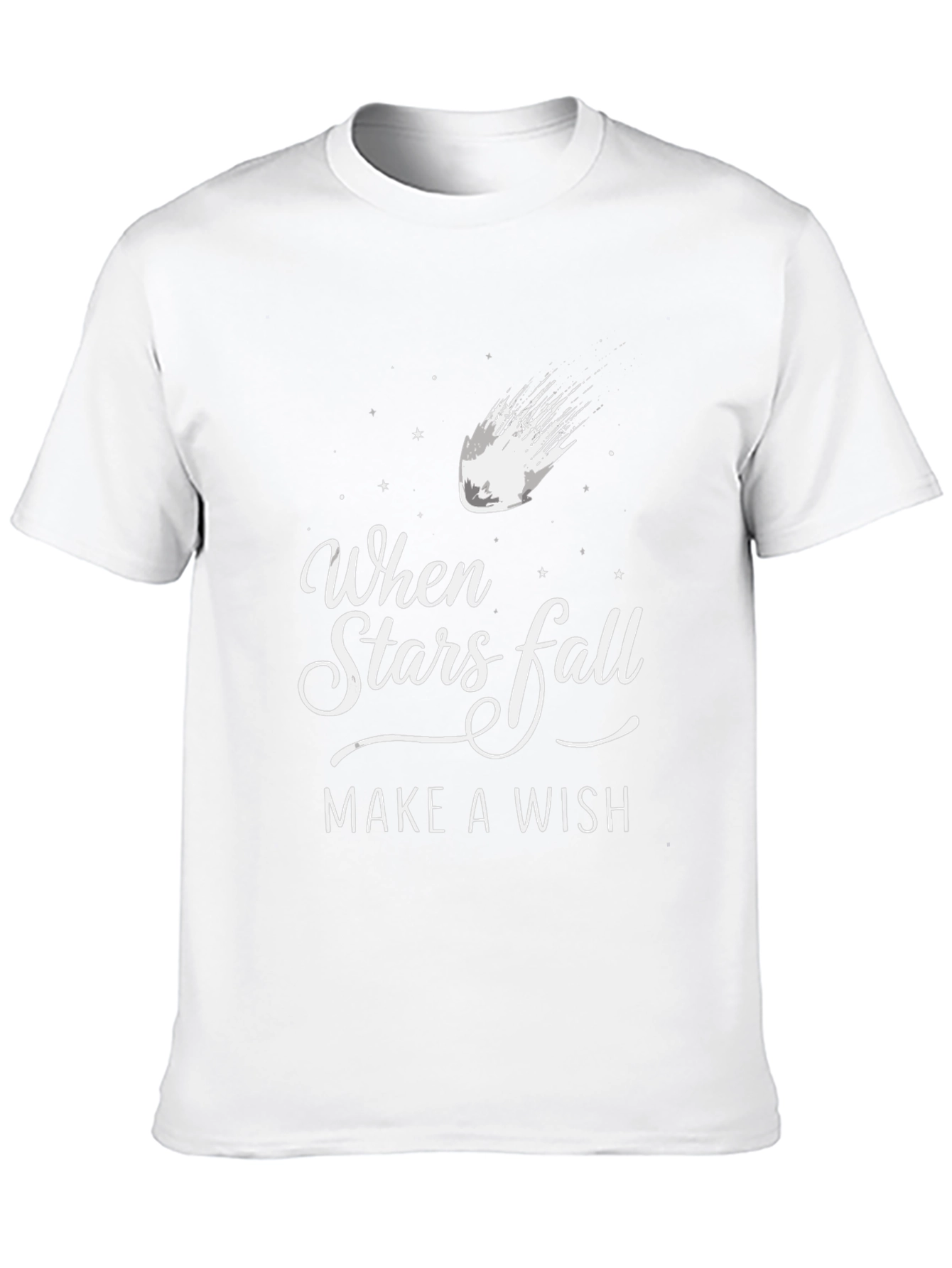 Black When Stars Fall Make A Wish T-Shirt view 10