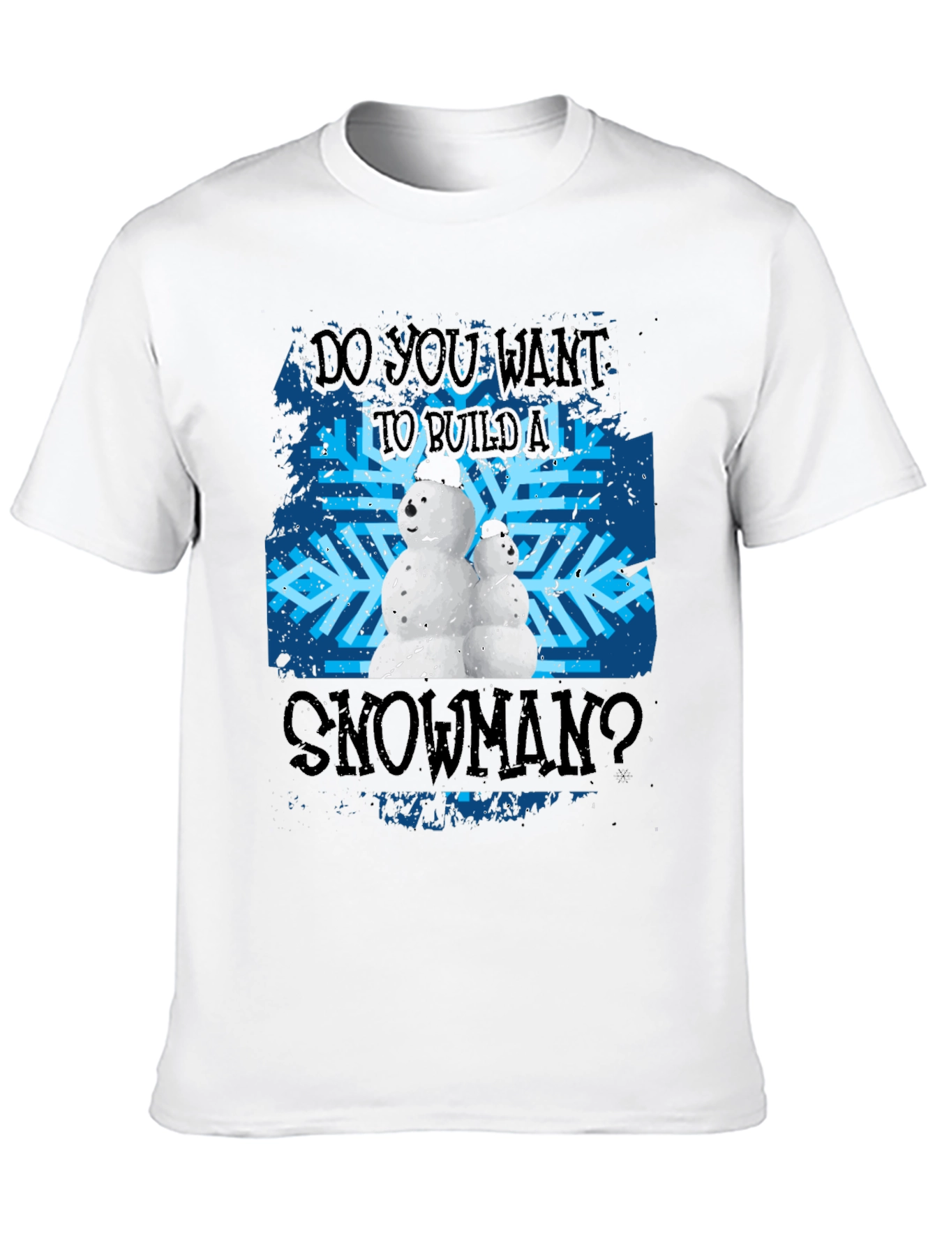Black Do You Want To Build A Snowman Black T-Shirt view 10