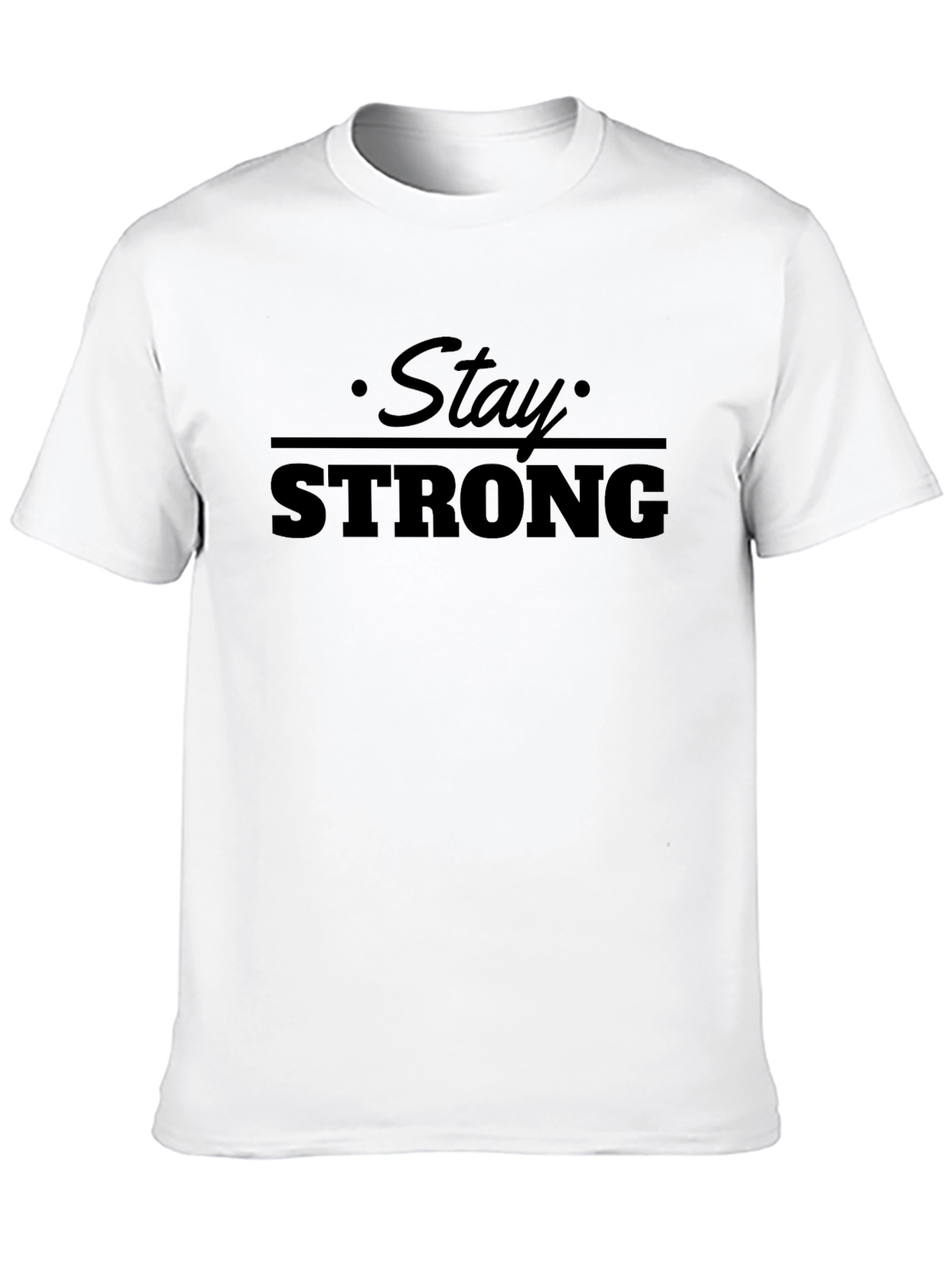 Black Stay Strong Black Graphic T-Shirt view 10
