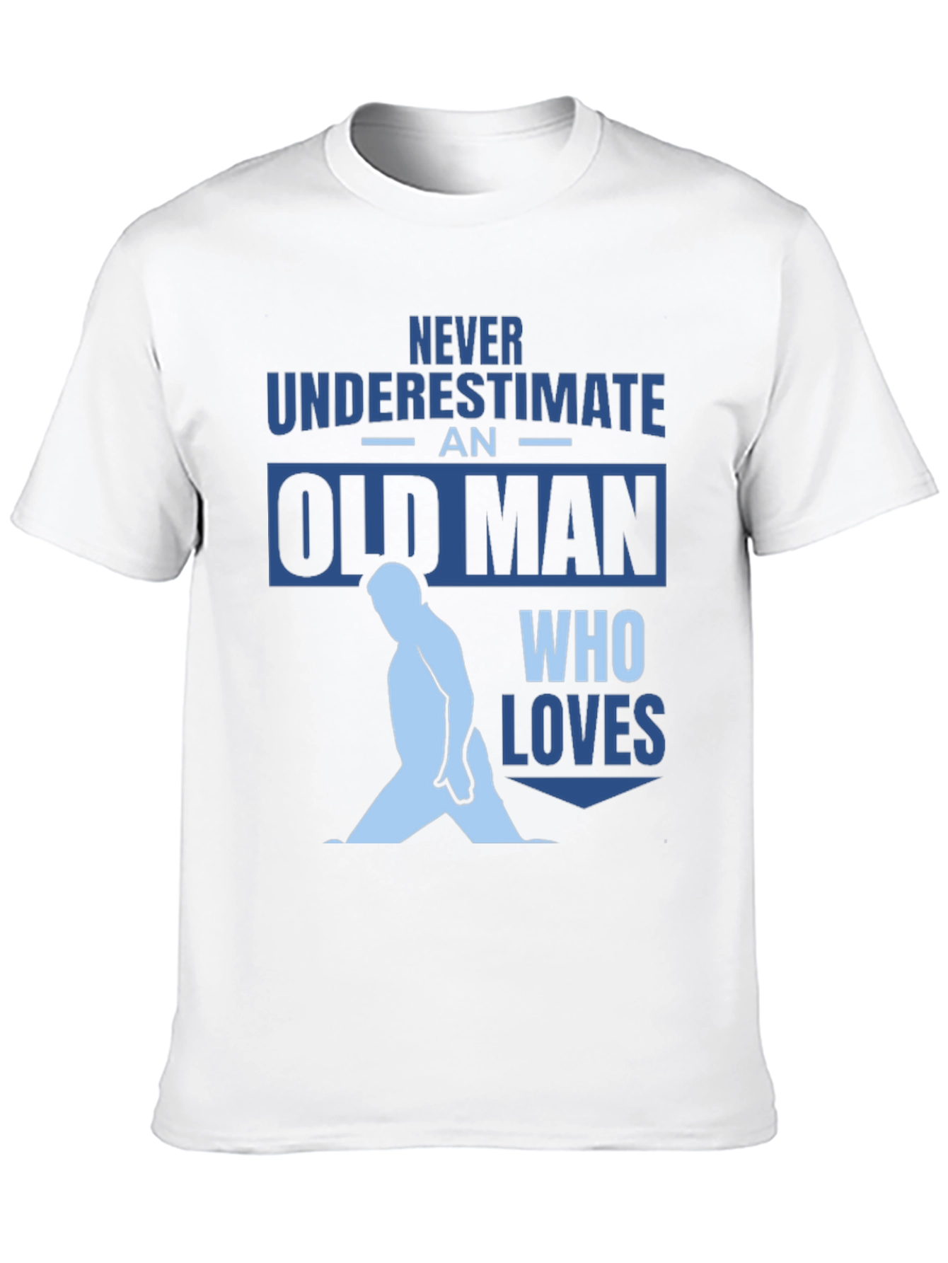 Black Never Underestimate Old Man Black T-Shirt view 10