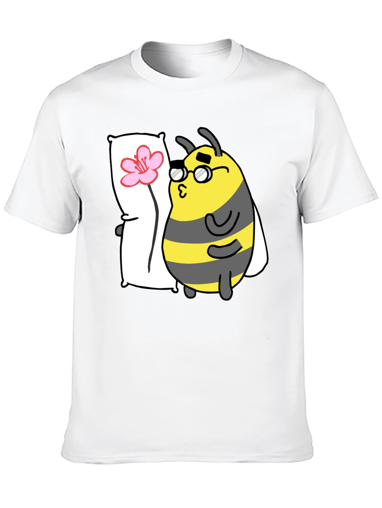 Black Bee with Pillow T-Shirt view 10