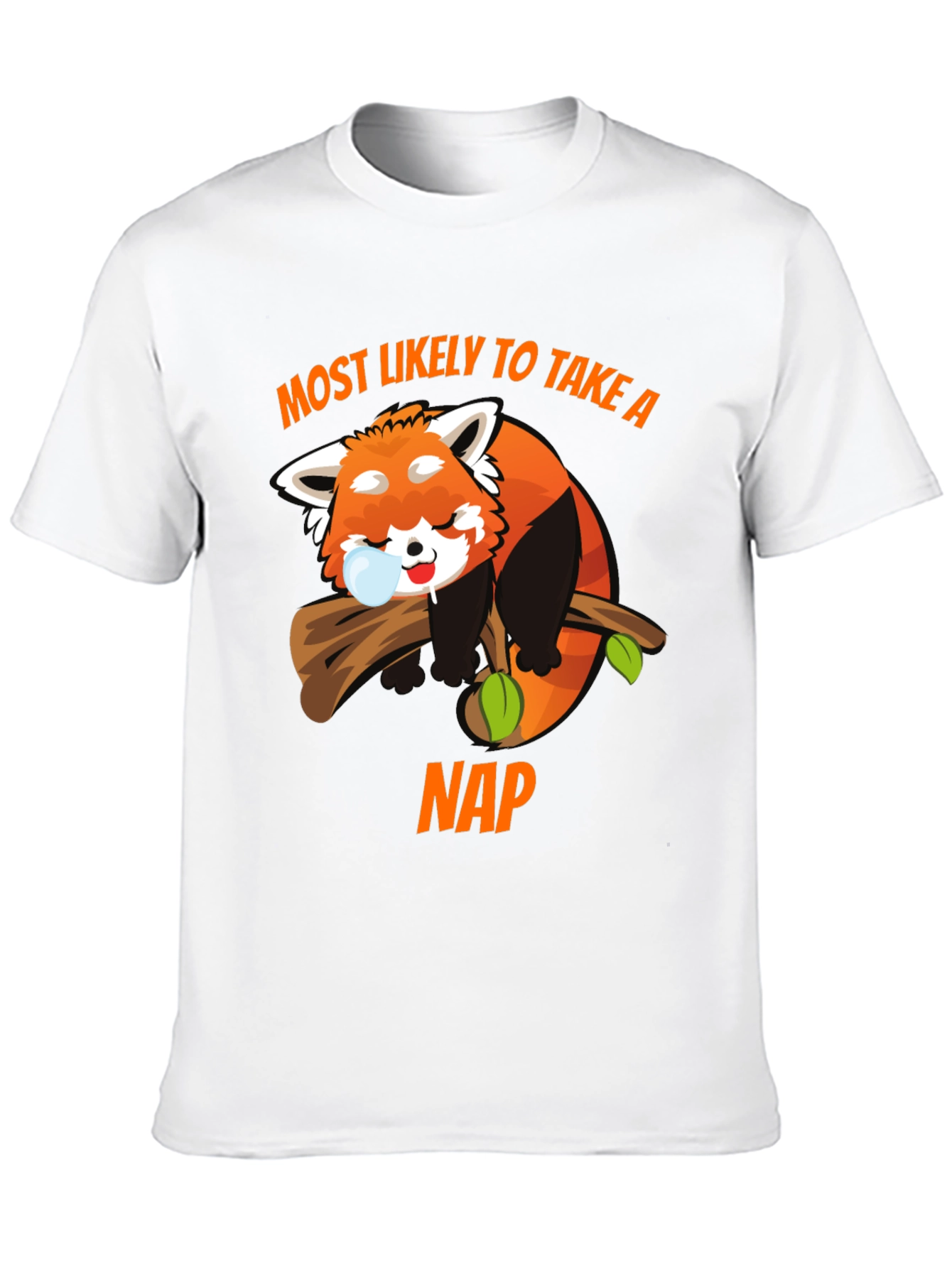 Black Funny Red Panda Nap T-Shirt view 10