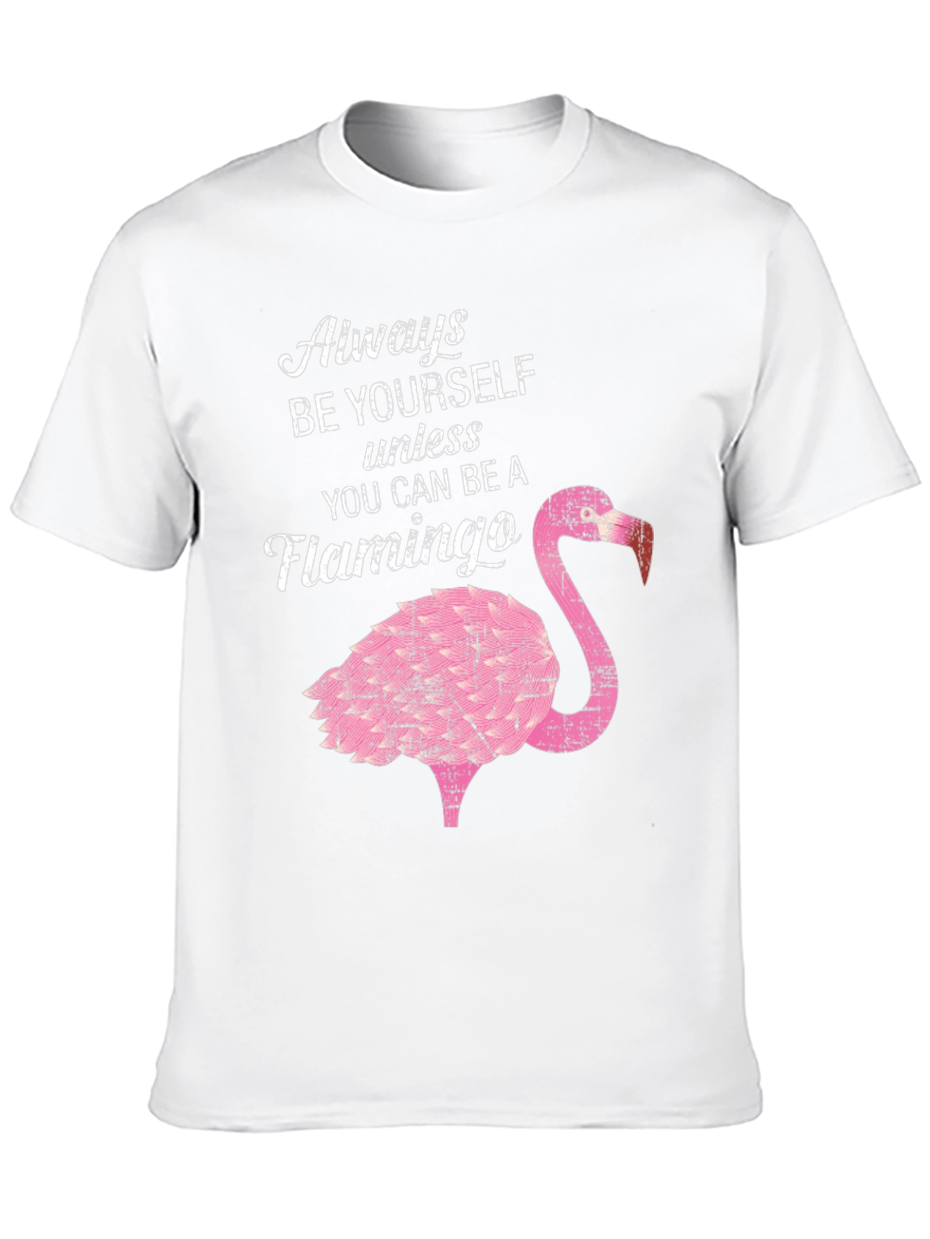 Black Be a Flamingo T-Shirt - Novelty Graphic Tee view 10