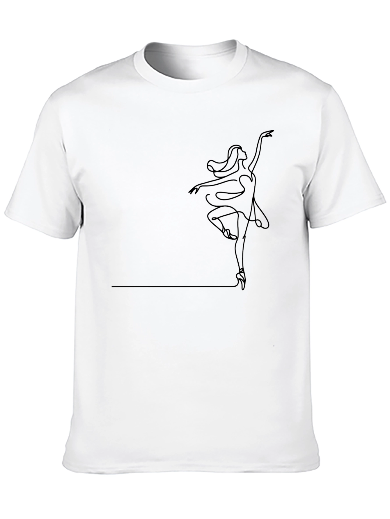 Black Ballet Dancer Graphic Black T-Shirt view 10