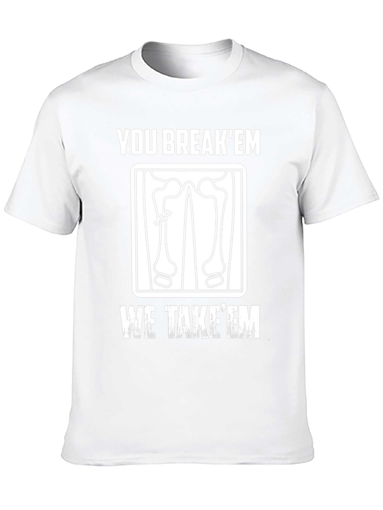 Black You Break 'Em We Take 'Em T-Shirt view 10