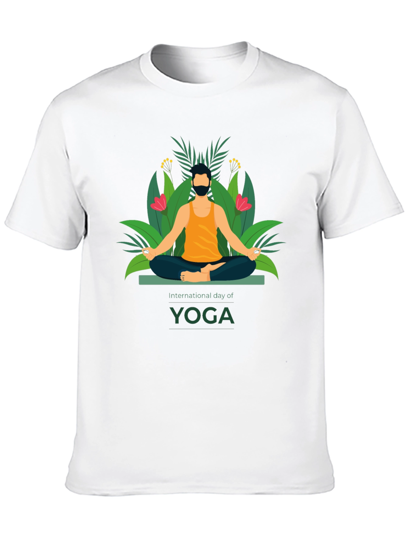 Black International Yoga Day Graphic Tee - Black view 10
