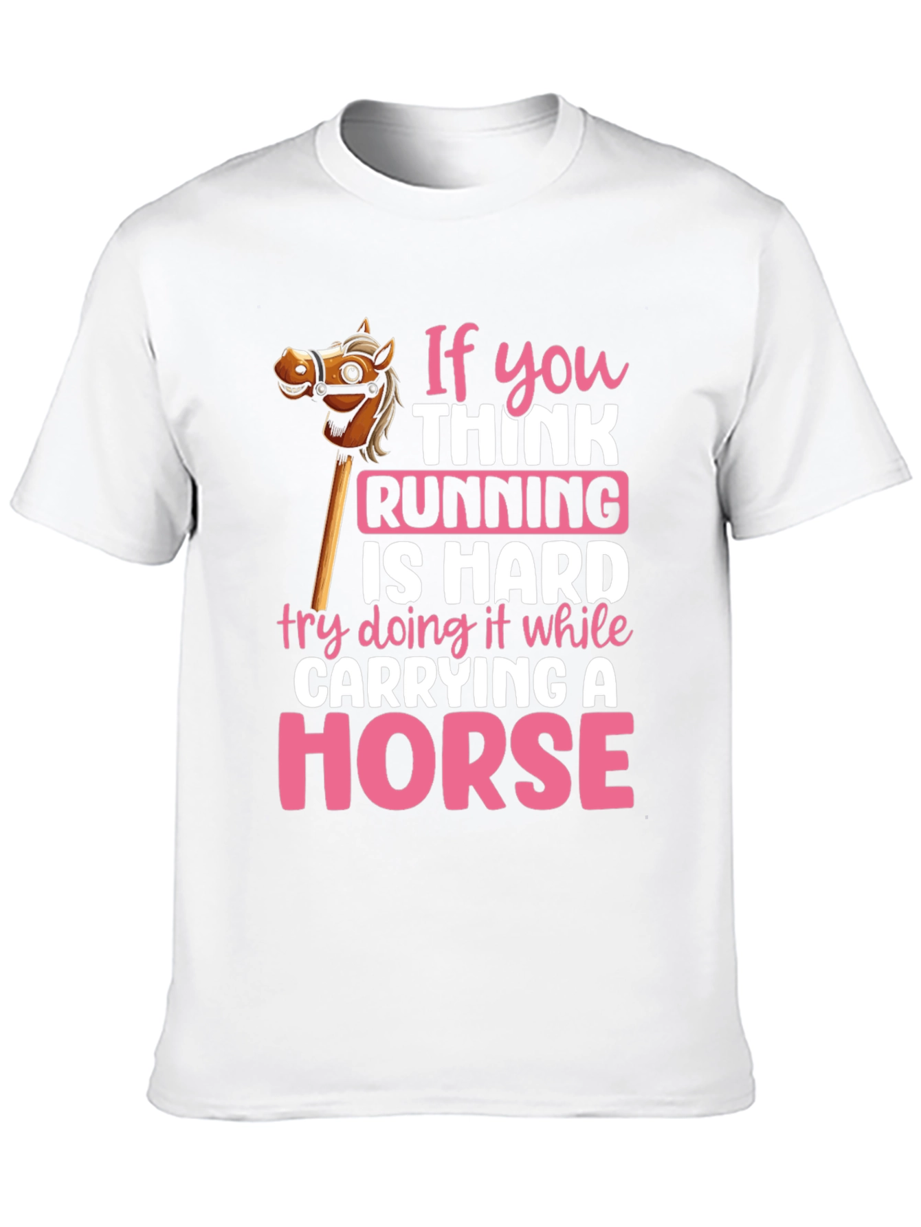 Black Running Is Hard Horse T-Shirt view 10