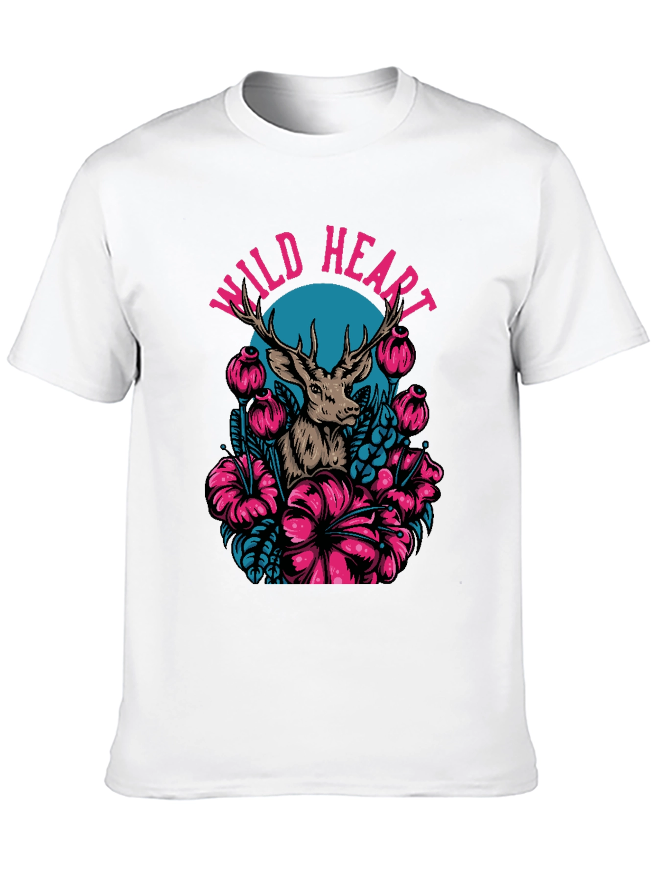 Black Wild Heart Deer Graphic Tee - Black view 10