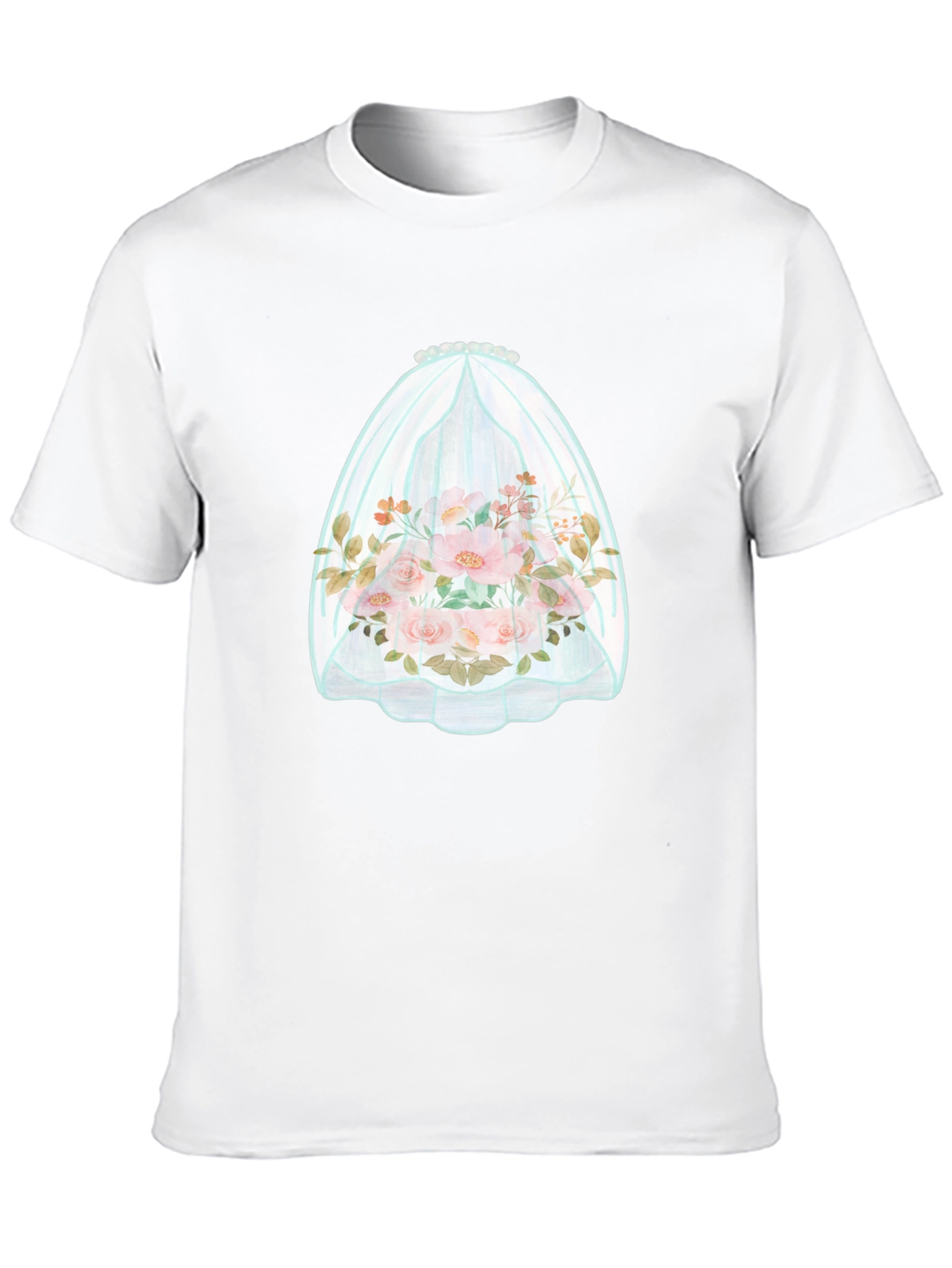 Floral Bouquet in Veil Graphic Tee - 10