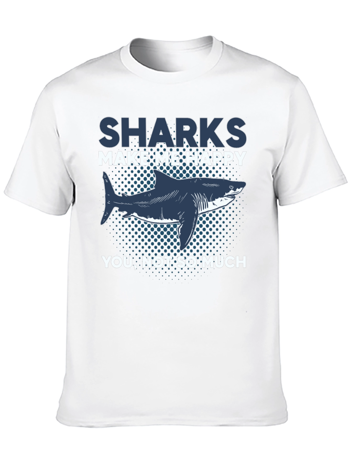 Black Sharks Make Me Happy Graphic T-Shirt view 10