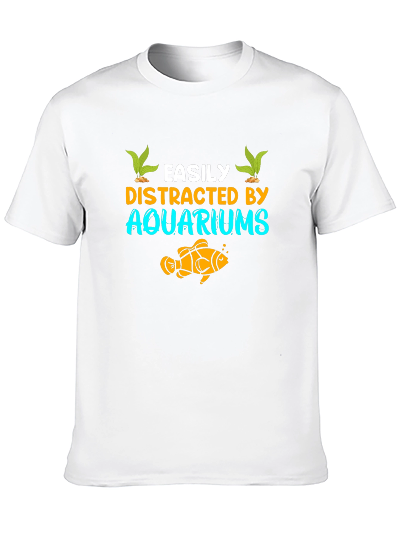 Black Easily Distracted by Aquariums Graphic T-Shirt view 10