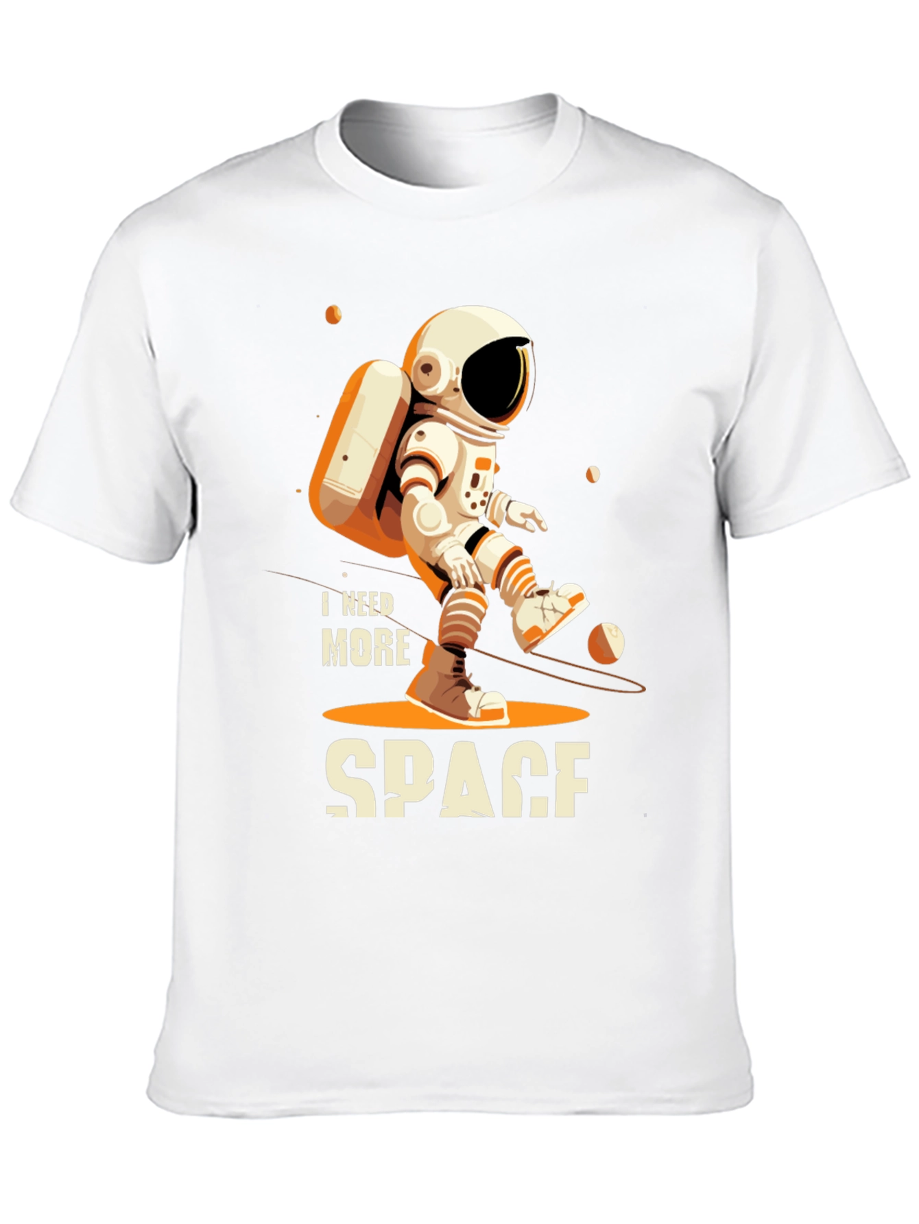 Black I Need More Space Astronaut Graphic T-Shirt view 10