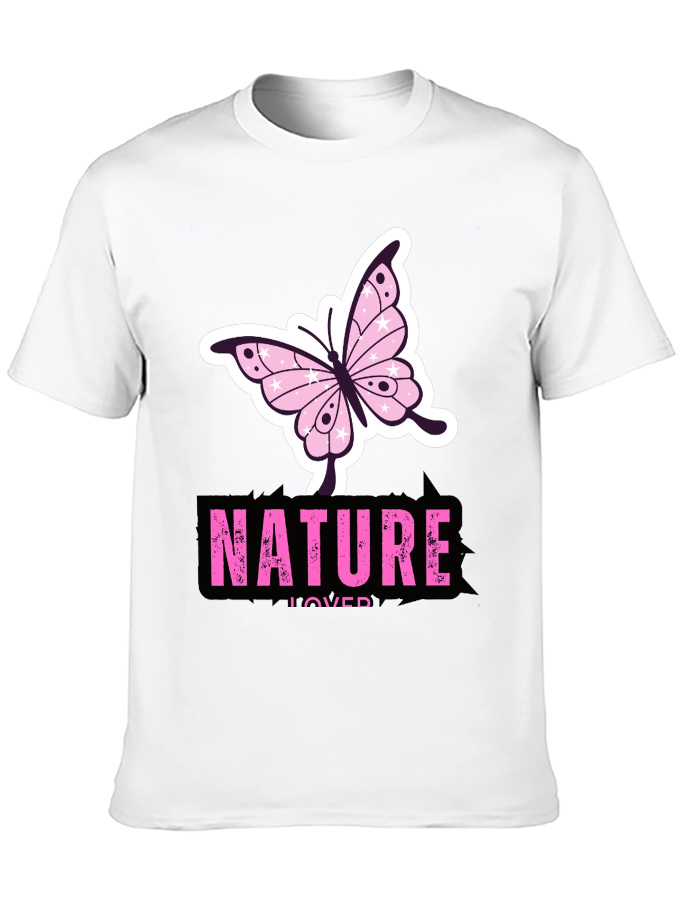 Black Nature Lover Butterfly Graphic T-Shirt view 10