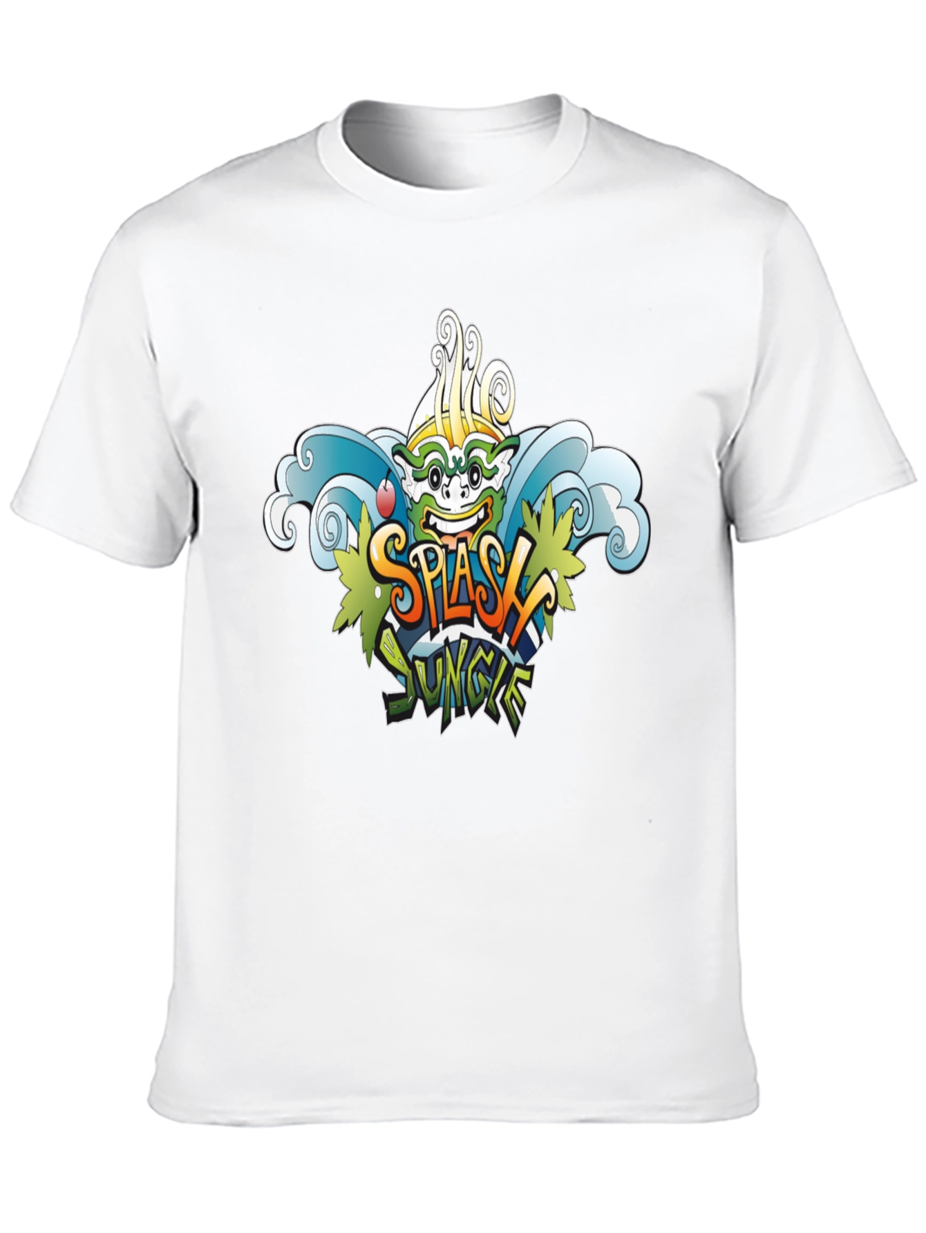 Black Splash Jungle Graphic T-Shirt view 10