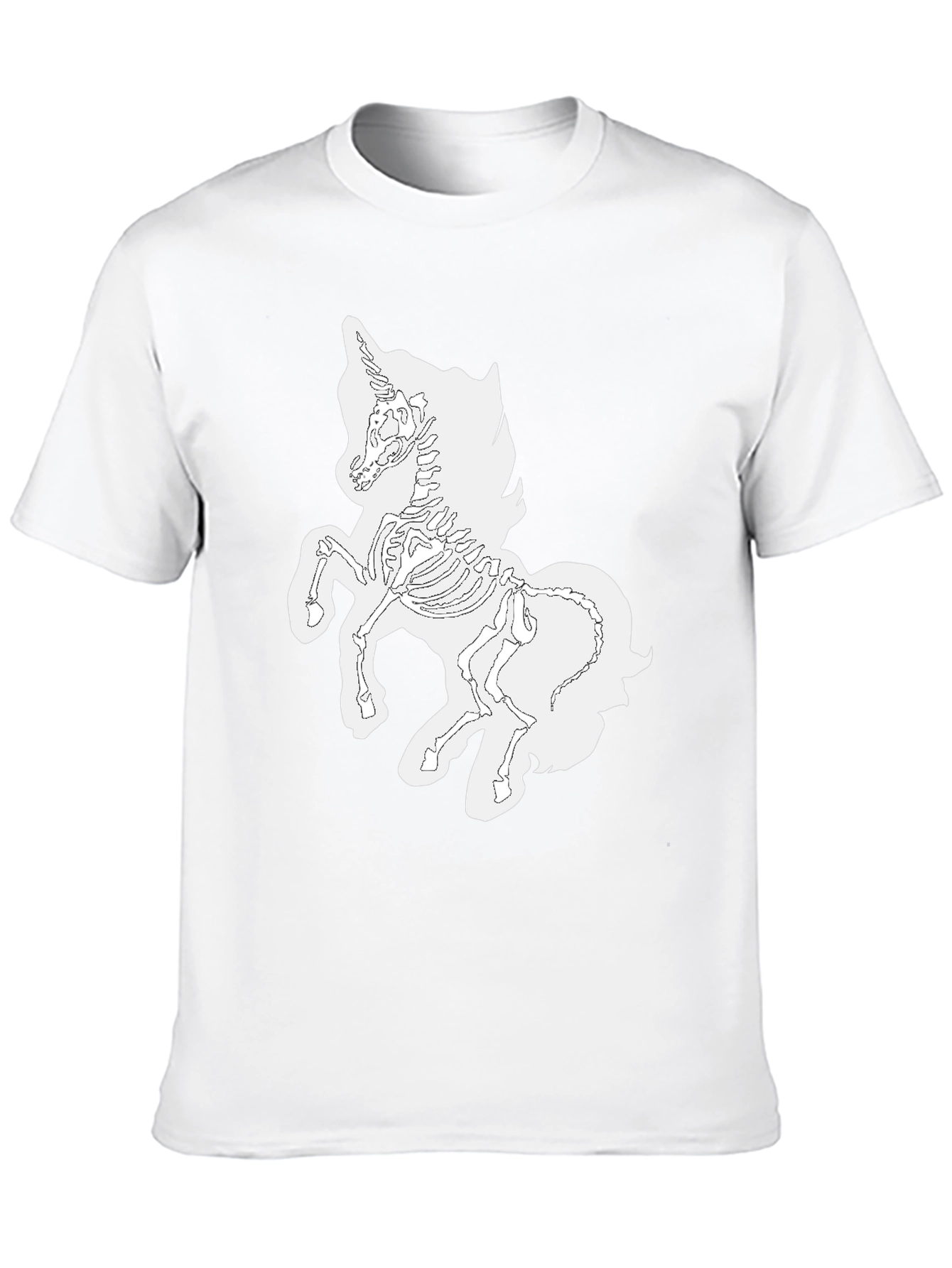 Black Unicorn Skeleton Graphic Tee - Black T-Shirt view 10