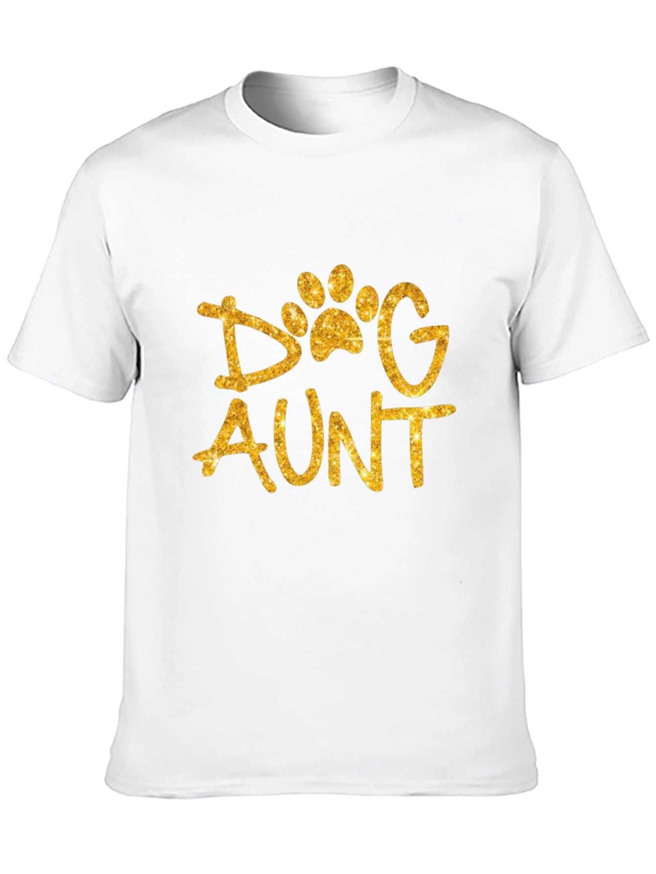 Black Dog Aunt Shirt - Glittery Paw Print Graphic Tee view 10