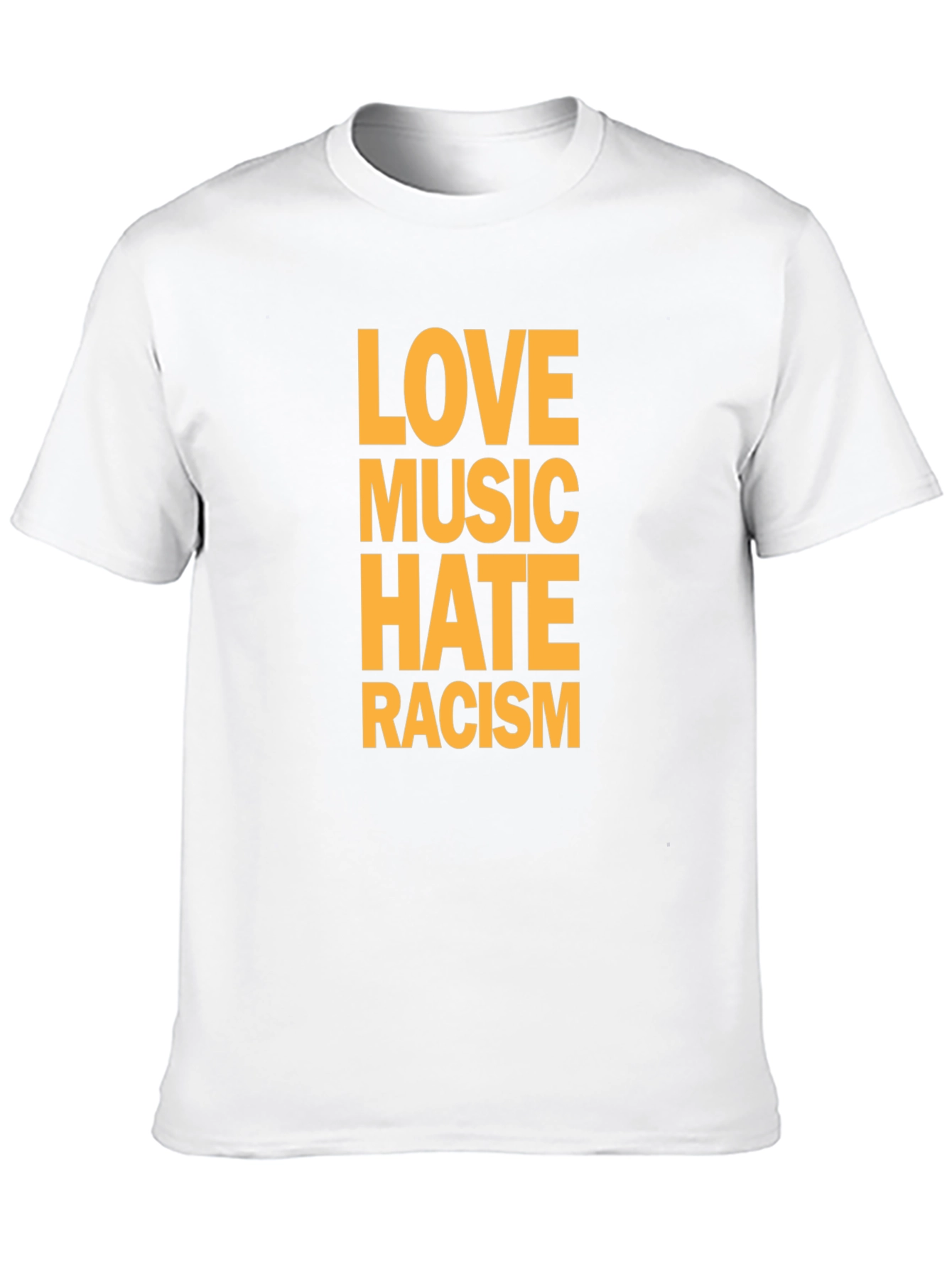 Black Love Music Hate Racism Graphic Tee - Black view 10